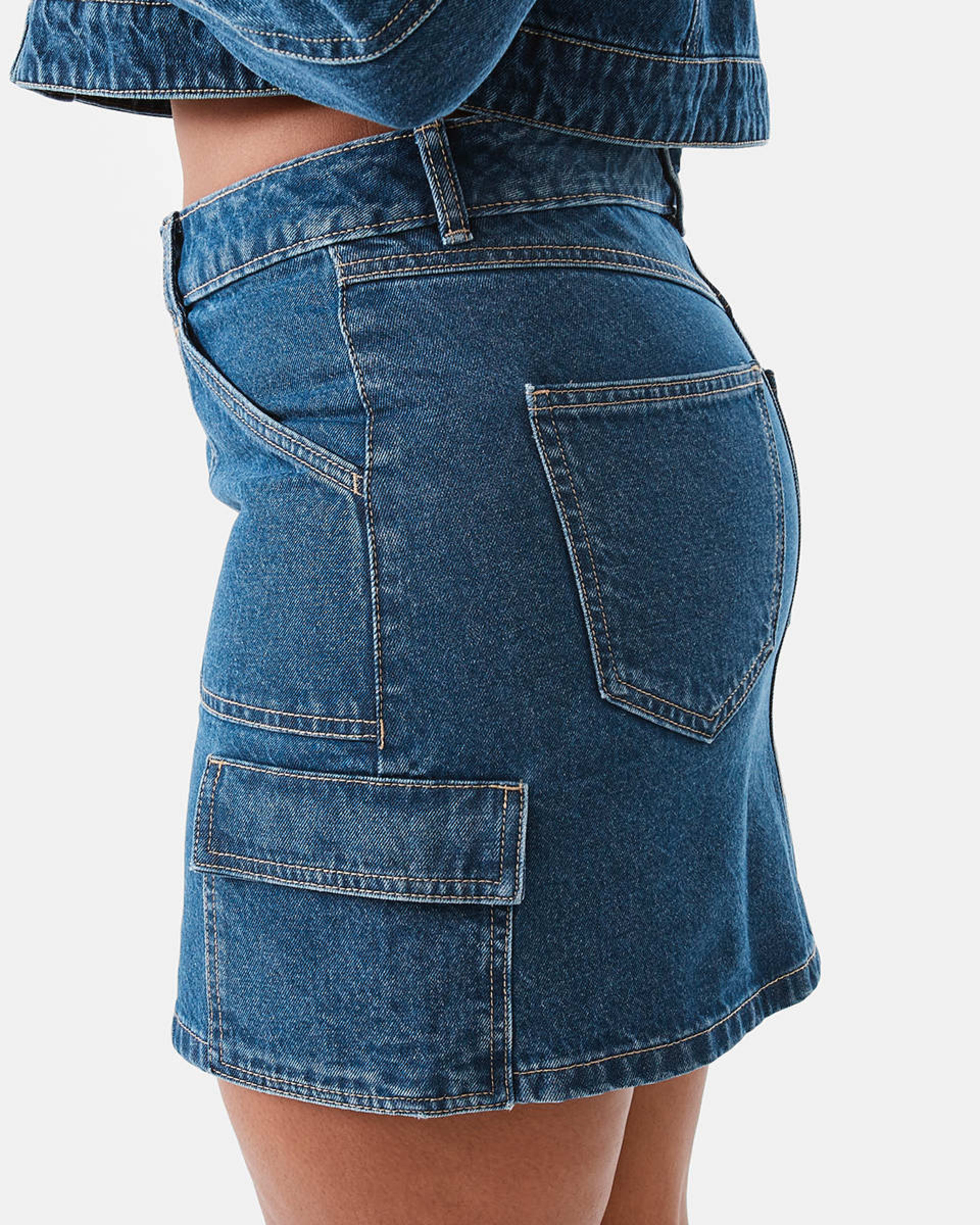 Denim Cargo Mini Skirt Kmart NZ