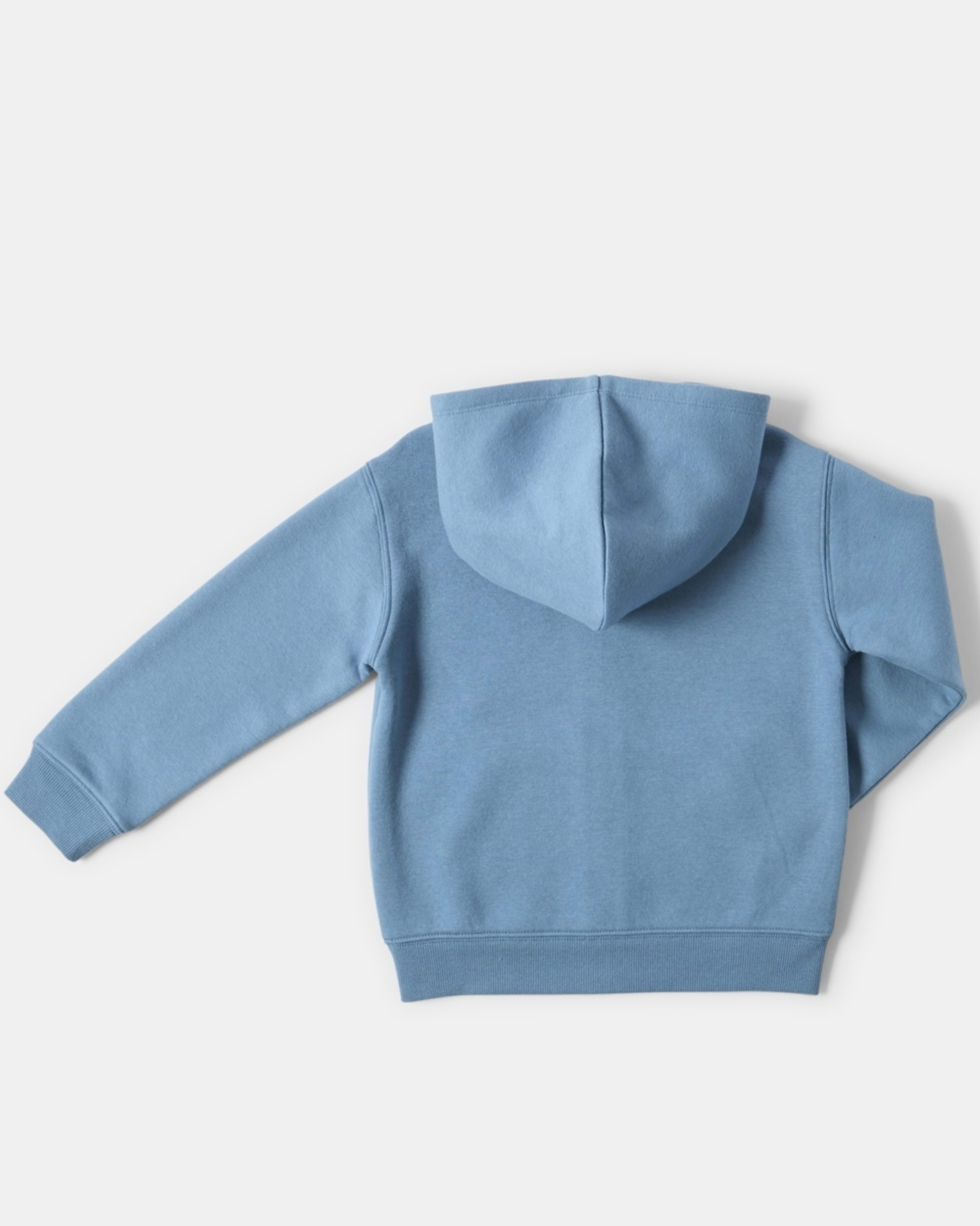 10 Plain Zip Through Hoodie Copen Blue, 10 of 10
