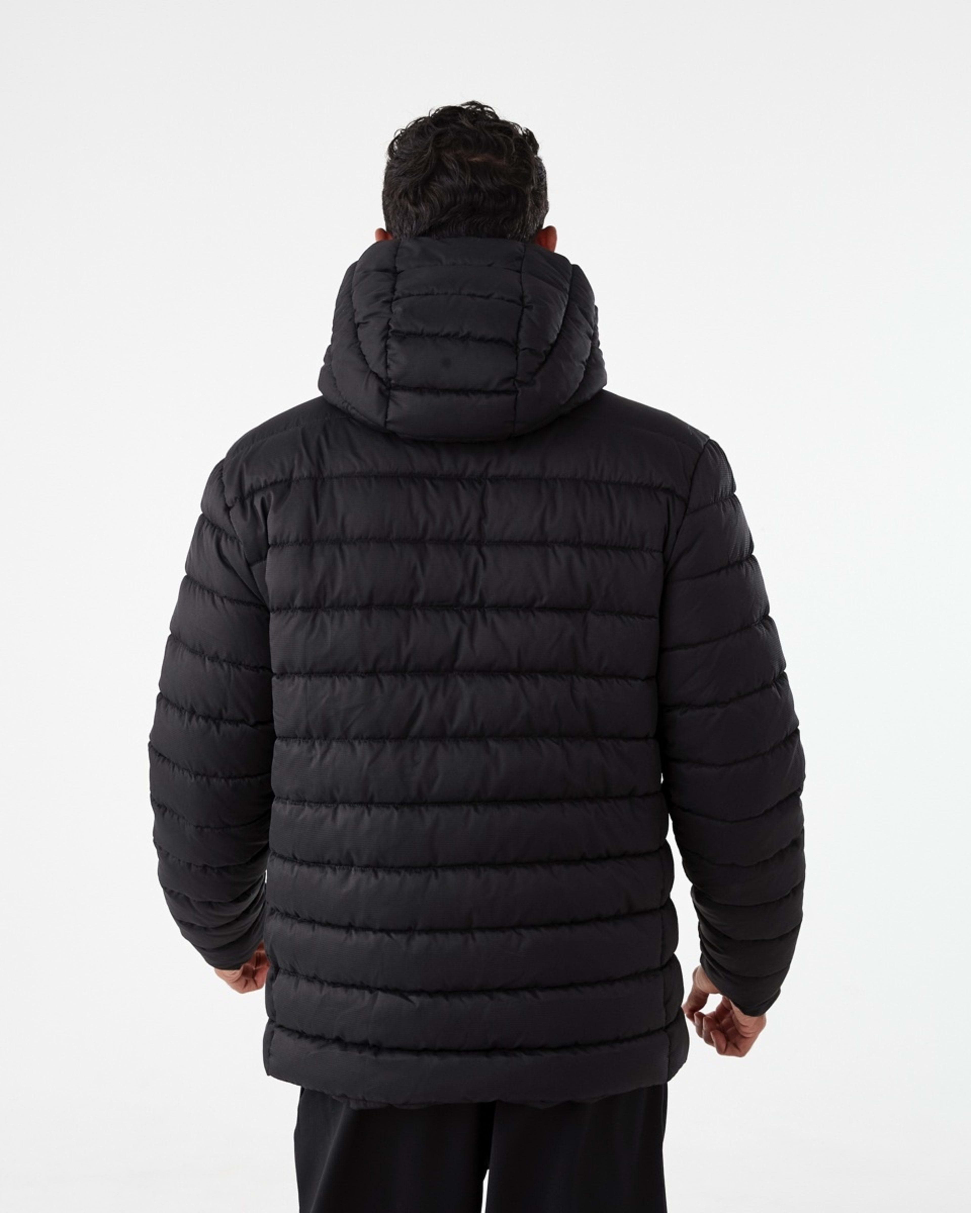 4 Active Mens Outdoor Puffer Jacket Black, 4 of 7