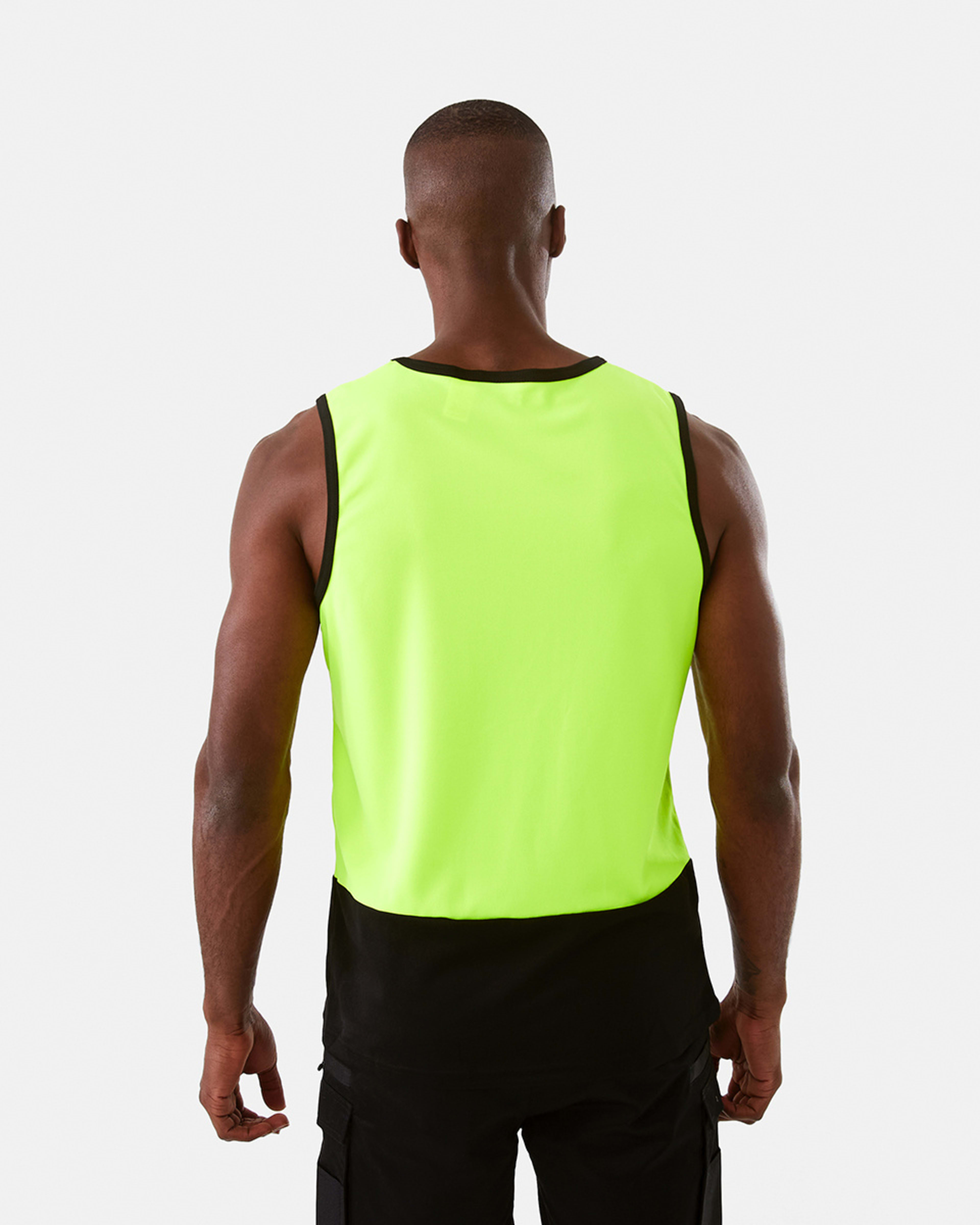 3 Workwear Fluorescent Industrial Singlet Yellow, 3 of 7