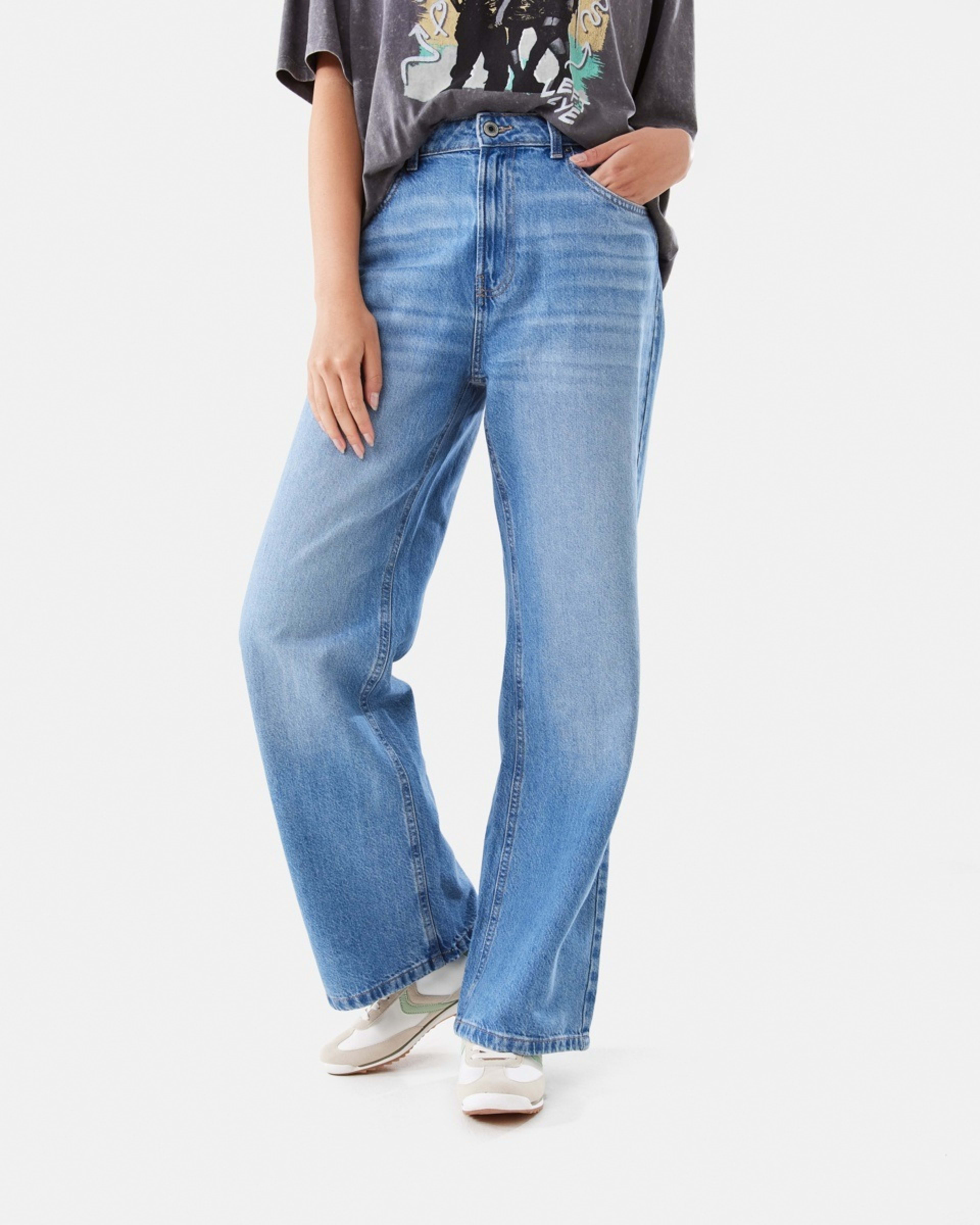 1 Straight Leg Jeans MID WASH, 1 of 8