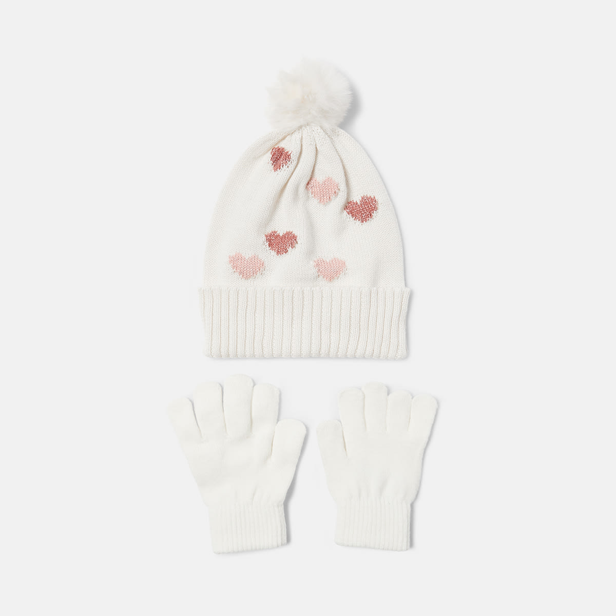 Beanie and Gloves Set - Heart - Kmart