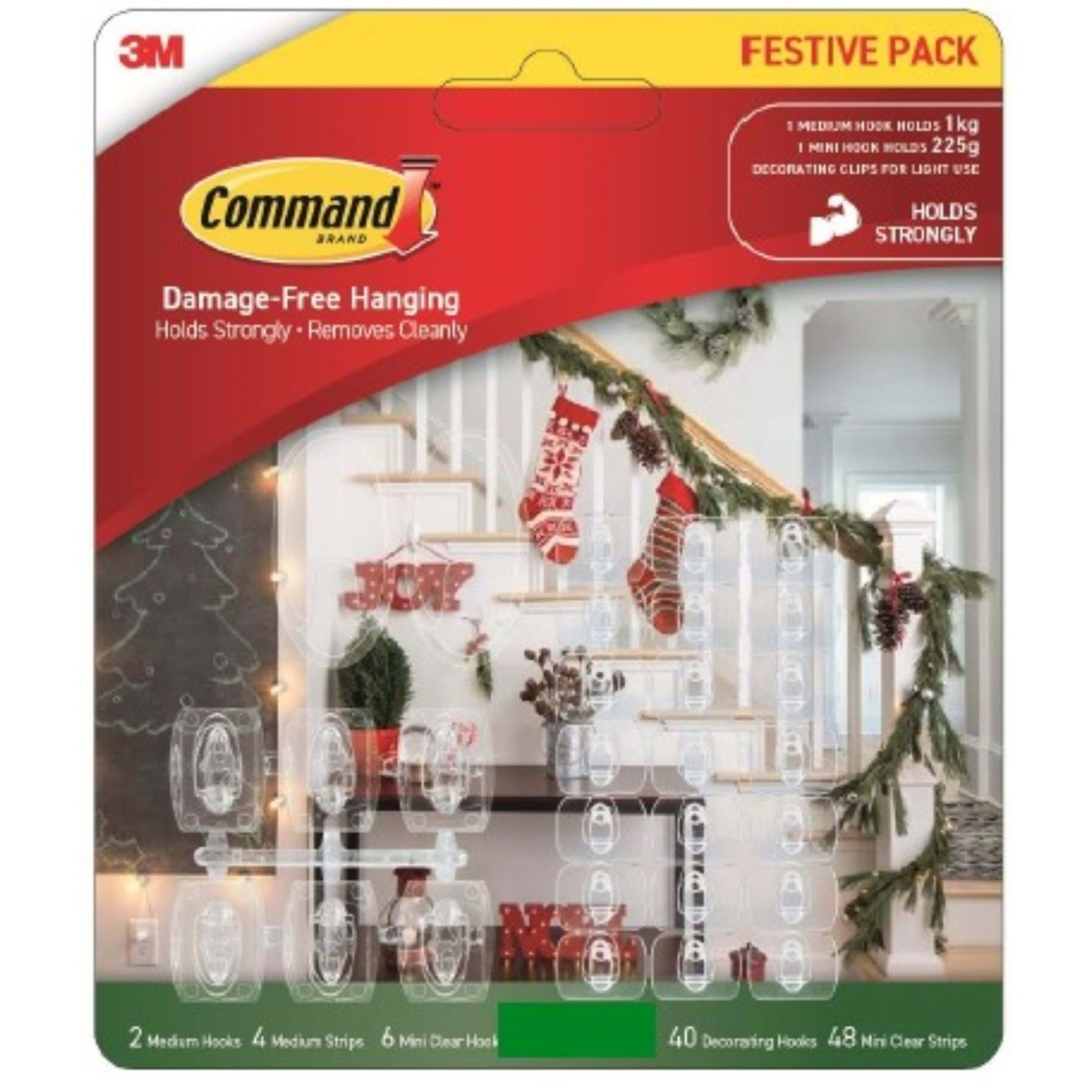 1 100 Pack 3M Command Command Festive Hooks