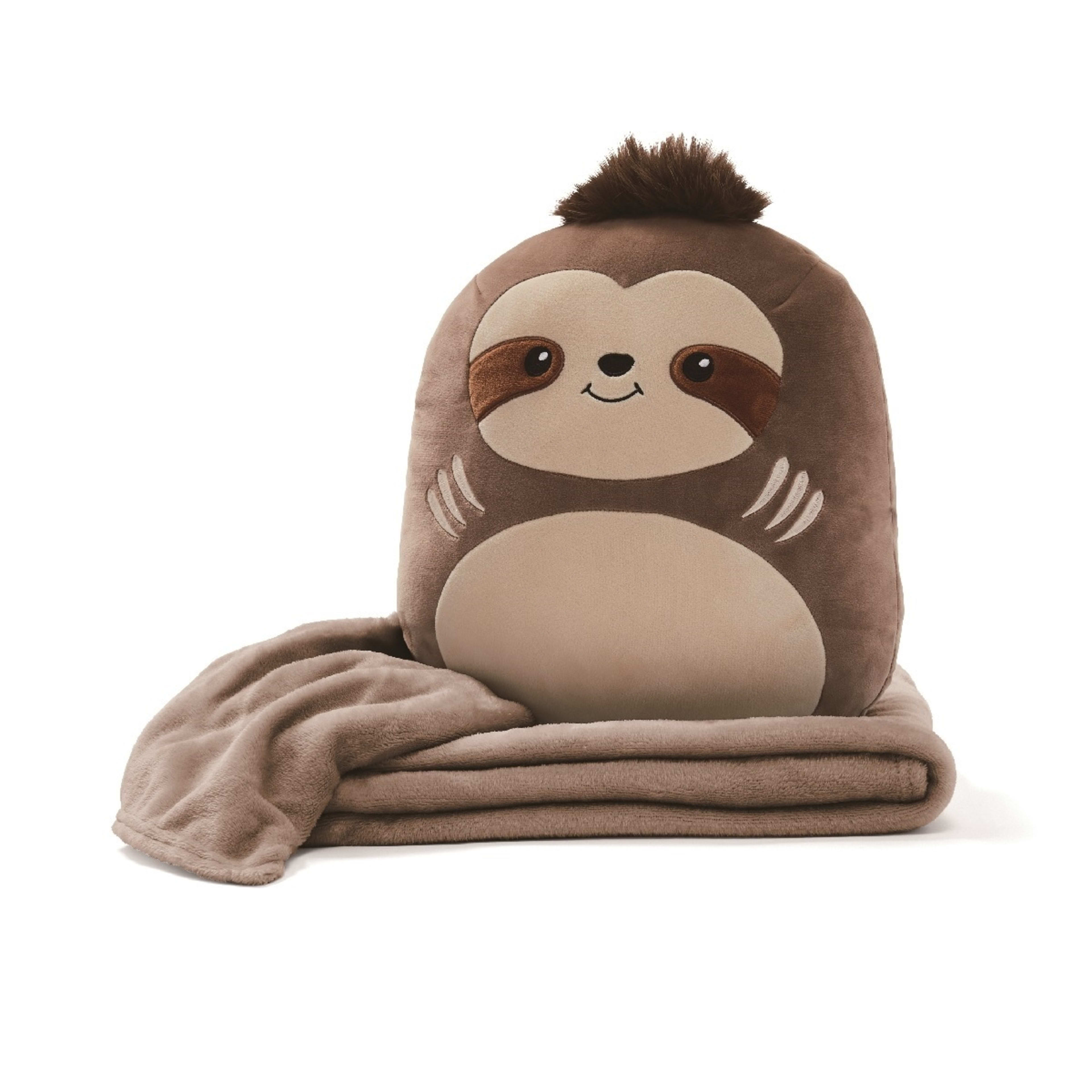 2 2-in-1 Sloth Travel Blanket and Pillow, 2 of 4