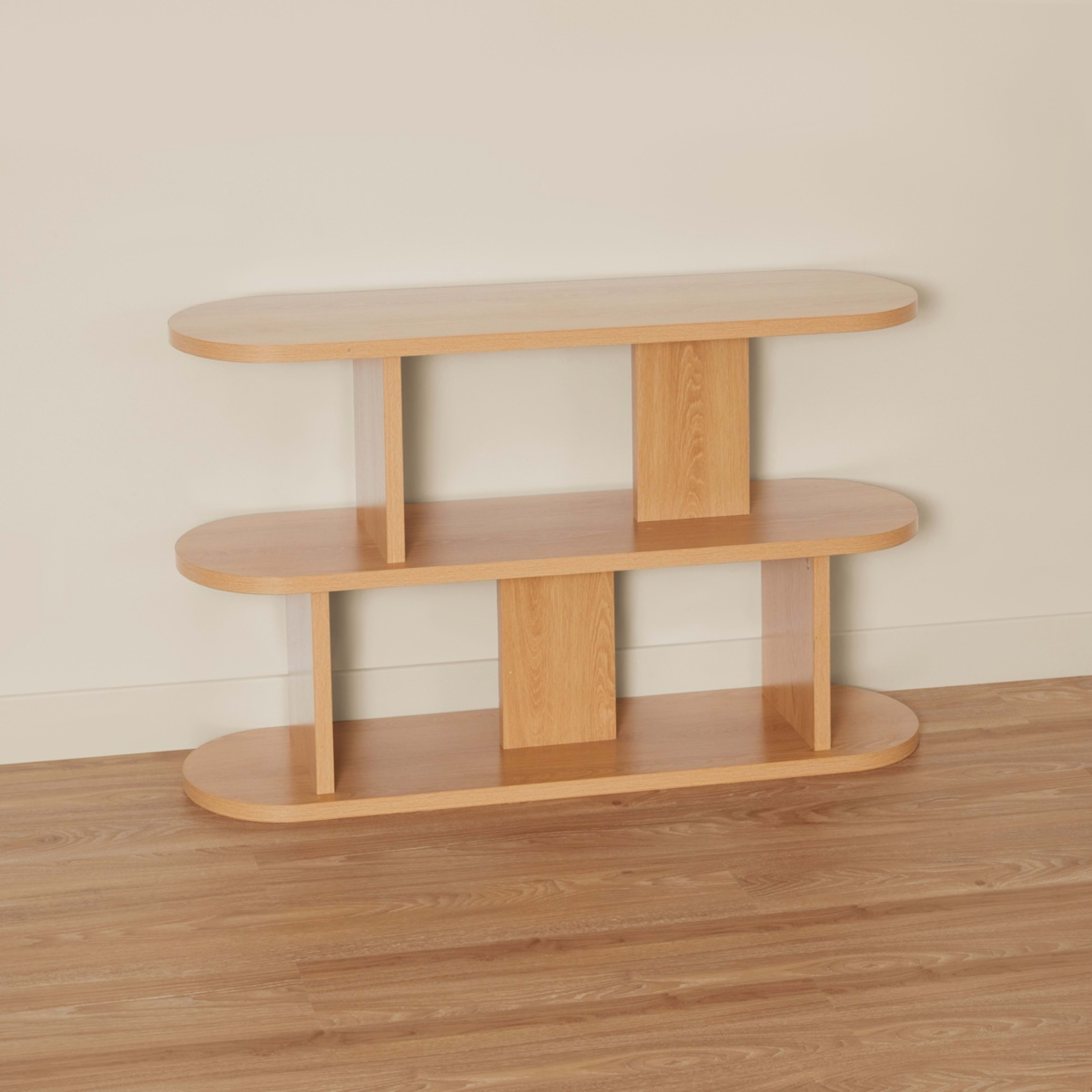 3 3 Tier Bookshelf - Oak, 3 of 6