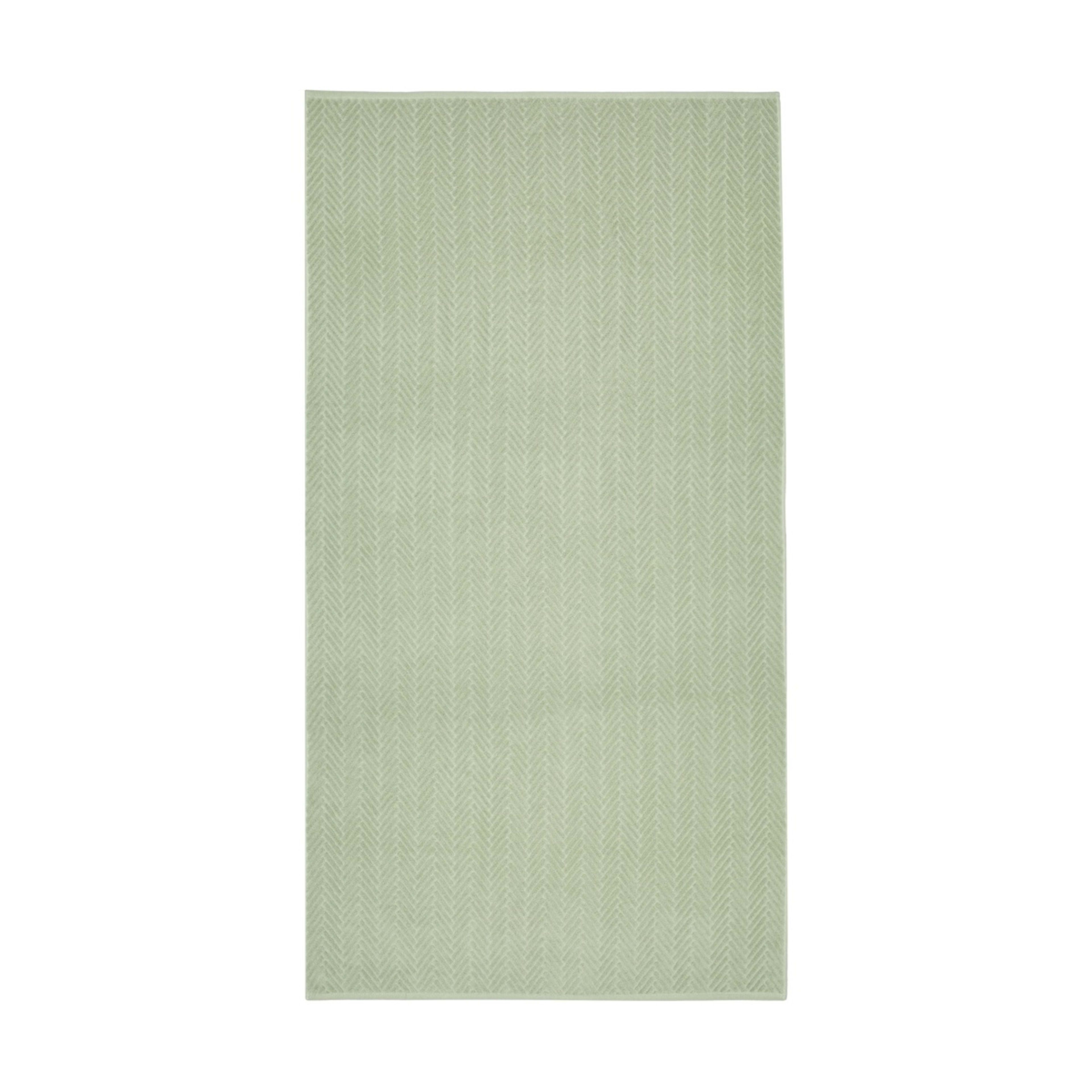 3 Cotton Chevron Mega Towel - Sage, 3 of 6