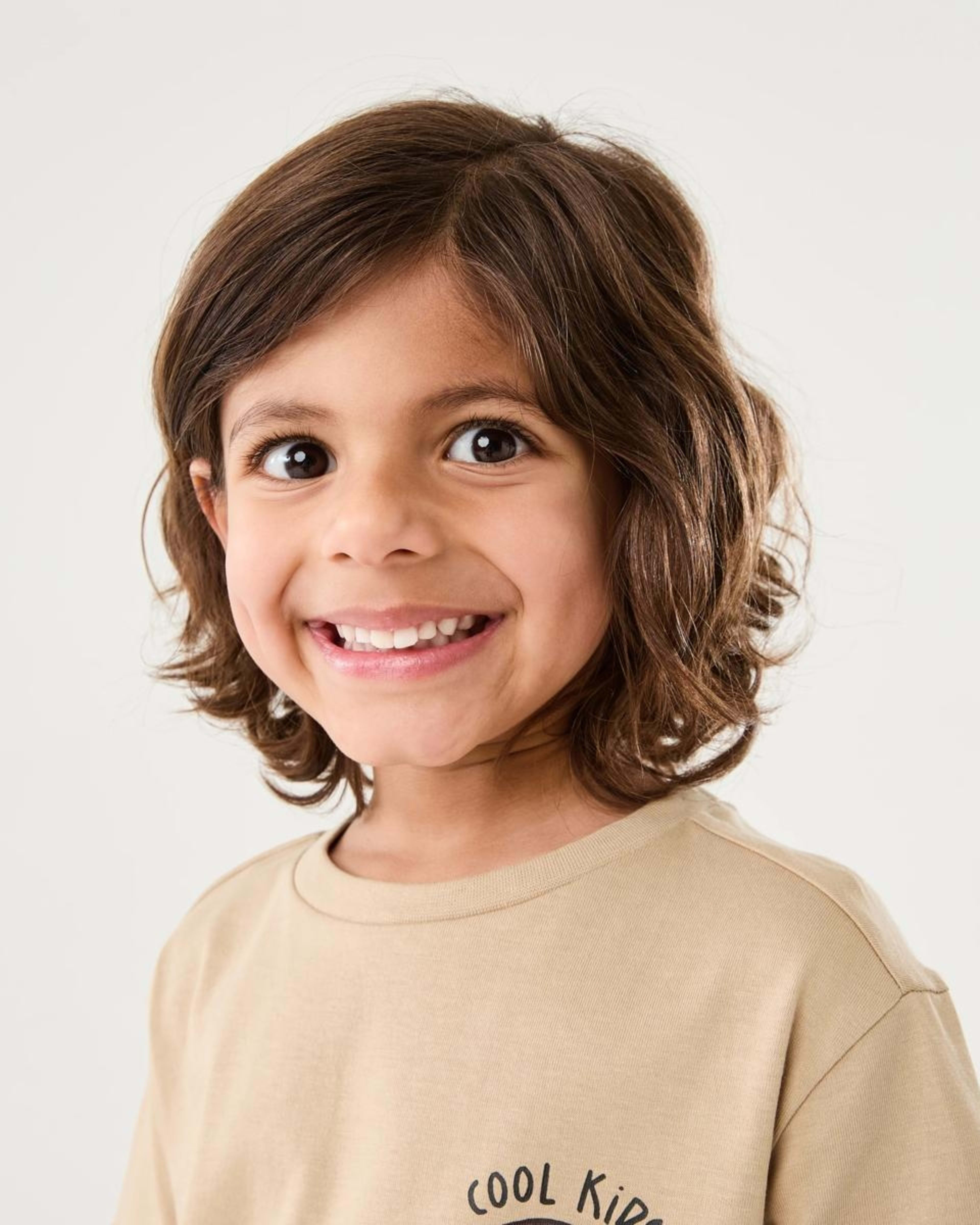 3 Chest Print T-shirt CHEEKY SMILE LIGHT BROWN, 3 of 6