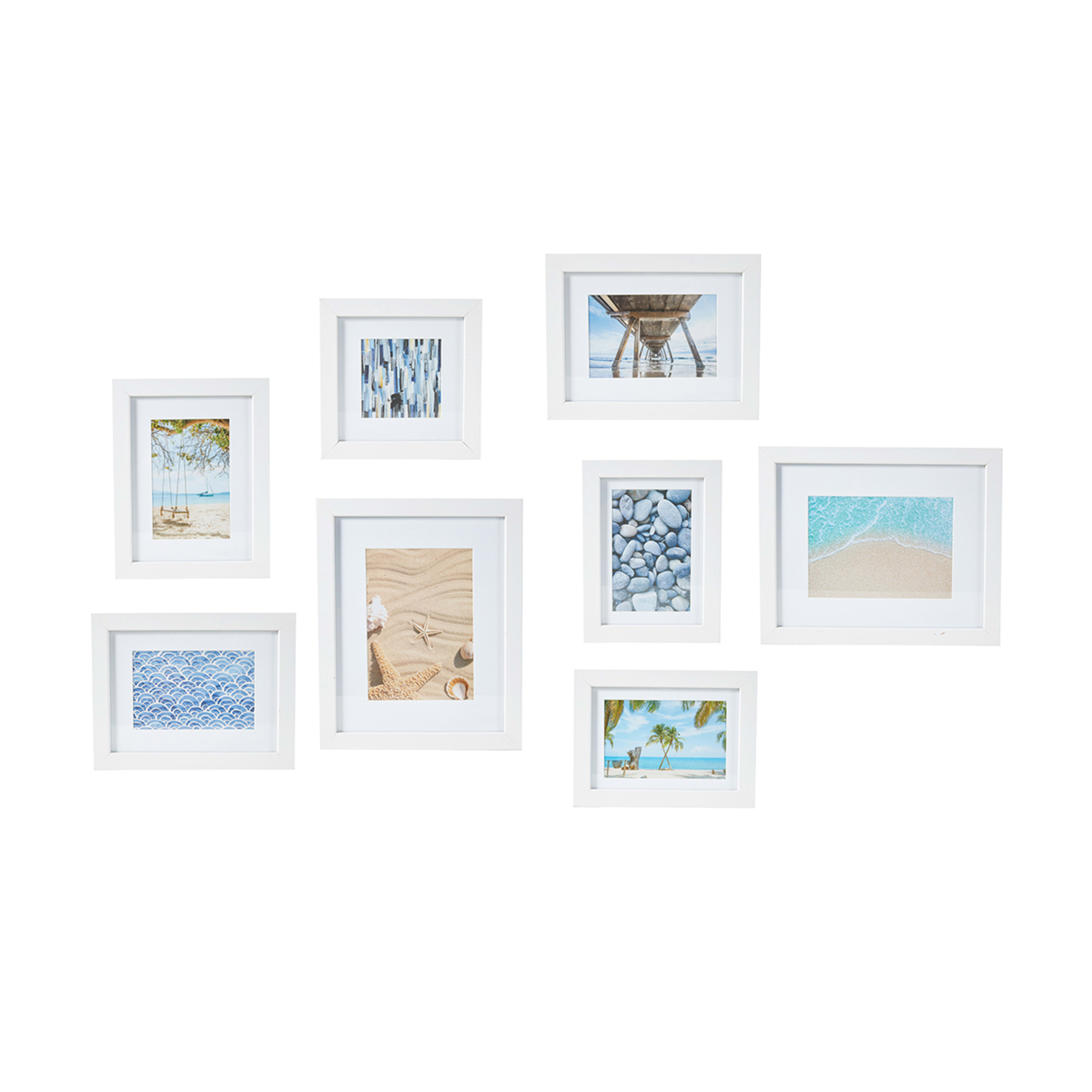 8 Piece Wall Photo Frame Set - White - Kmart