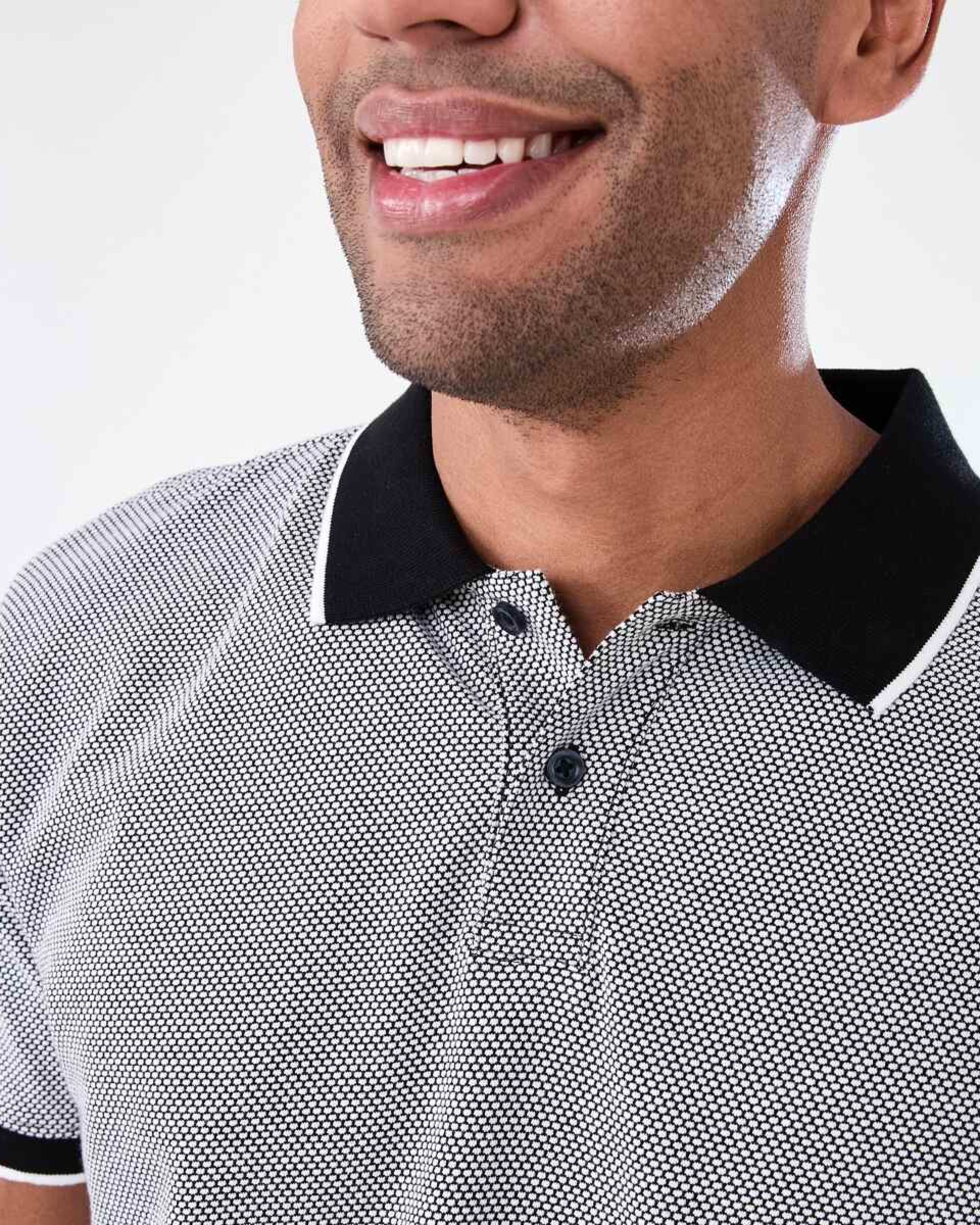 5 Jacquard Polo Shirt JACQUARD BLACK, 5 of 6