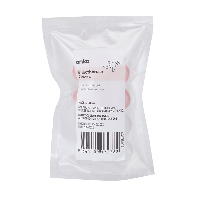 4 Pack Toothbrush Cover Kmart
