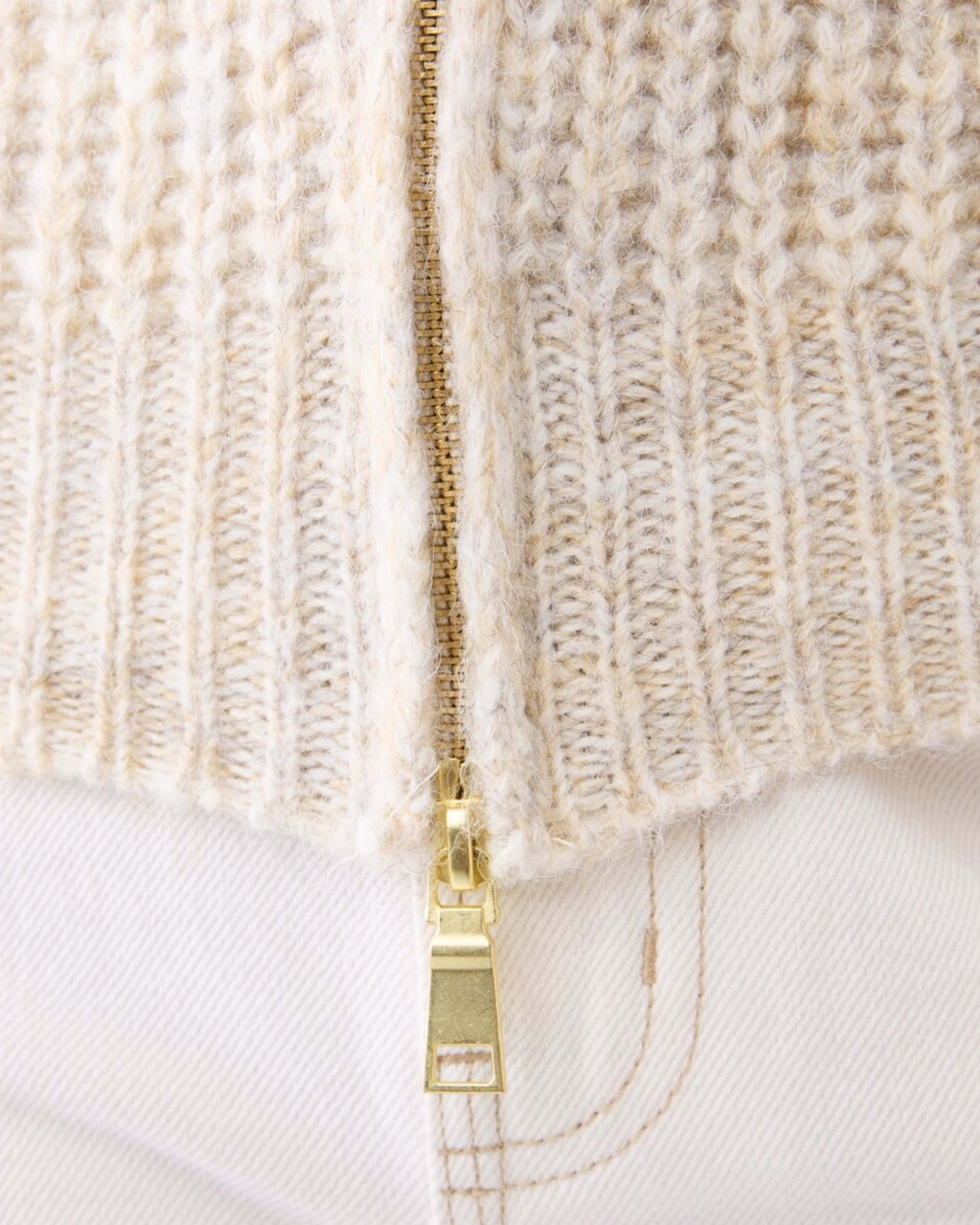 9 Fisherman Rib Knit Bomber Bge Otml, 9 of 9