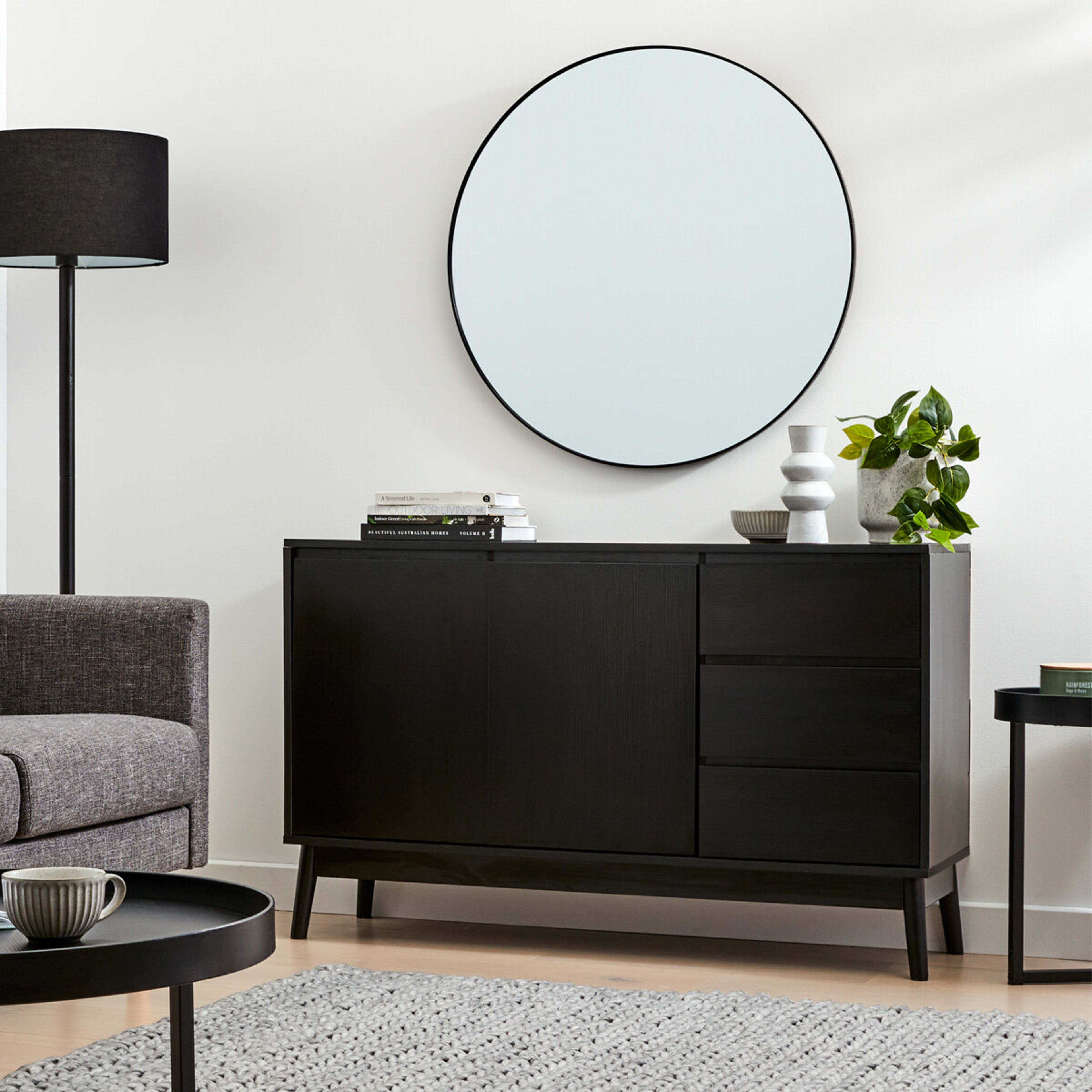 4 Thorne Buffet Unit with  Adjustable Shelves - Black, 4 of 10