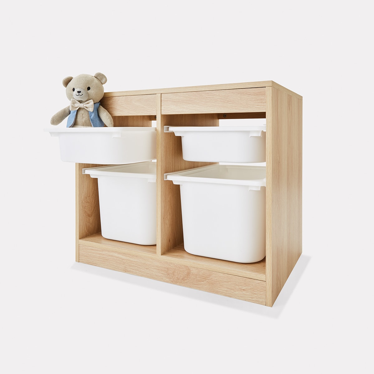 wooden childrens storage unit