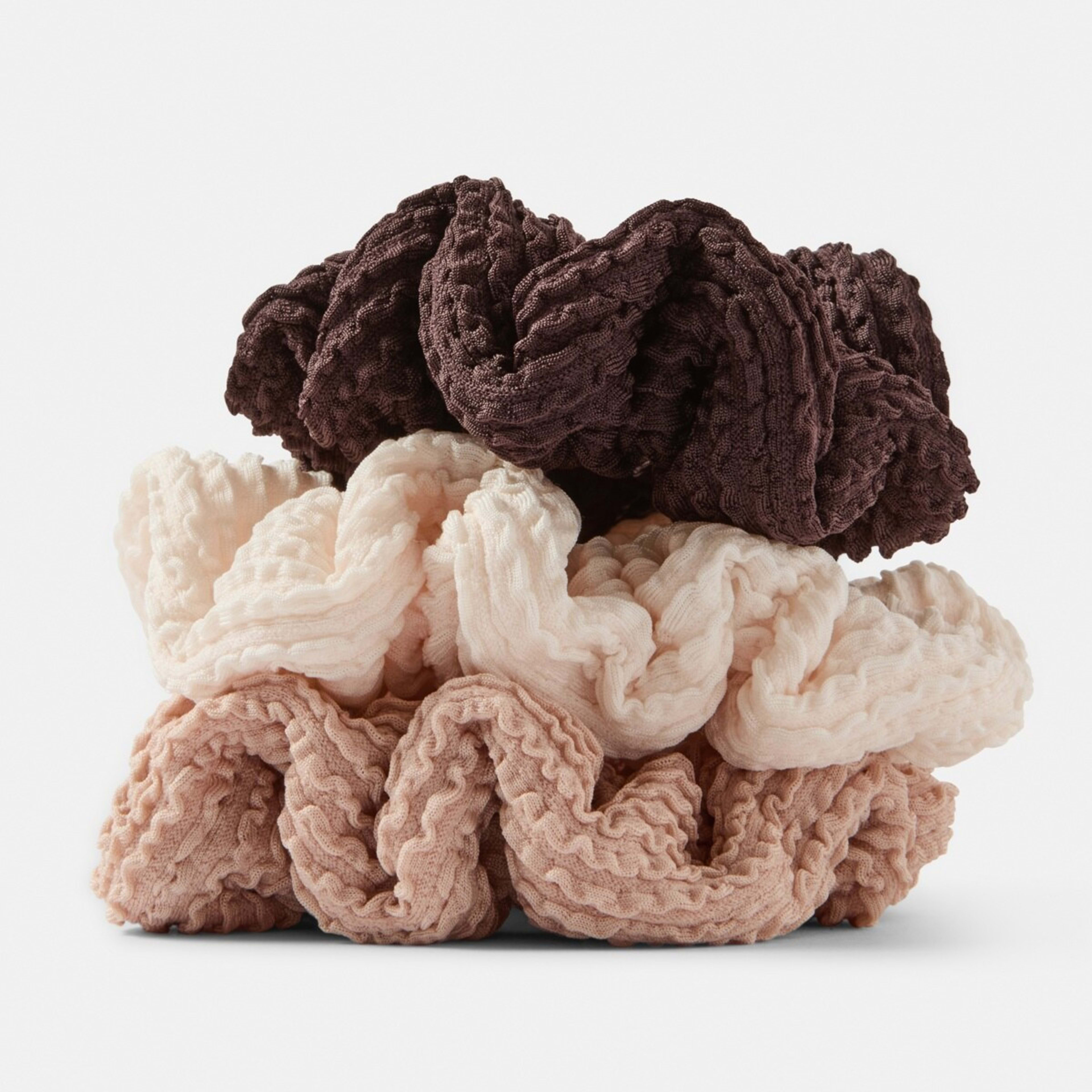 1 3 Pack Seersucker Hair Scrunchies, 1 of 4