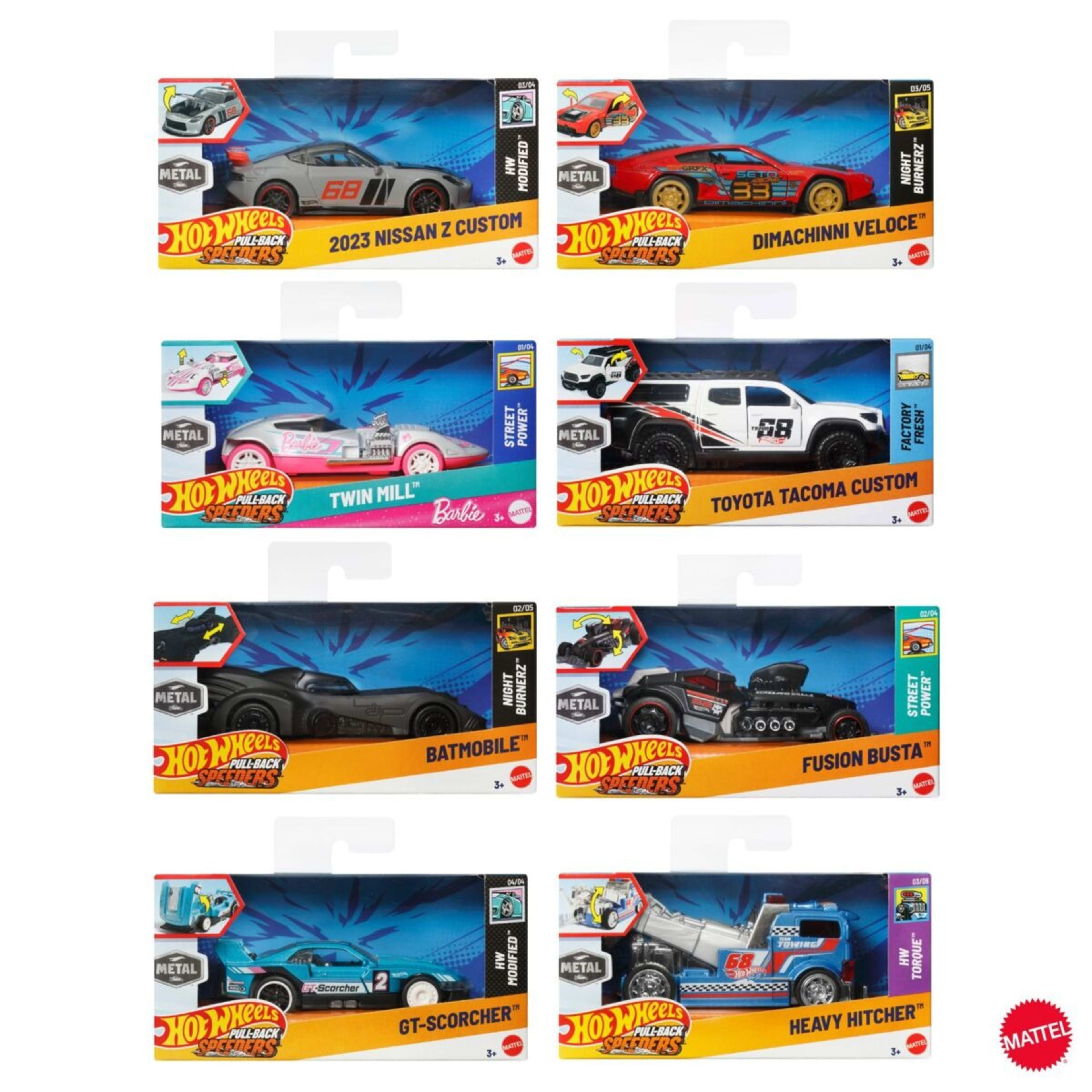 1 Hot Wheels Pull-Back Speeders 1:43 Scale Vehicle - Assorted