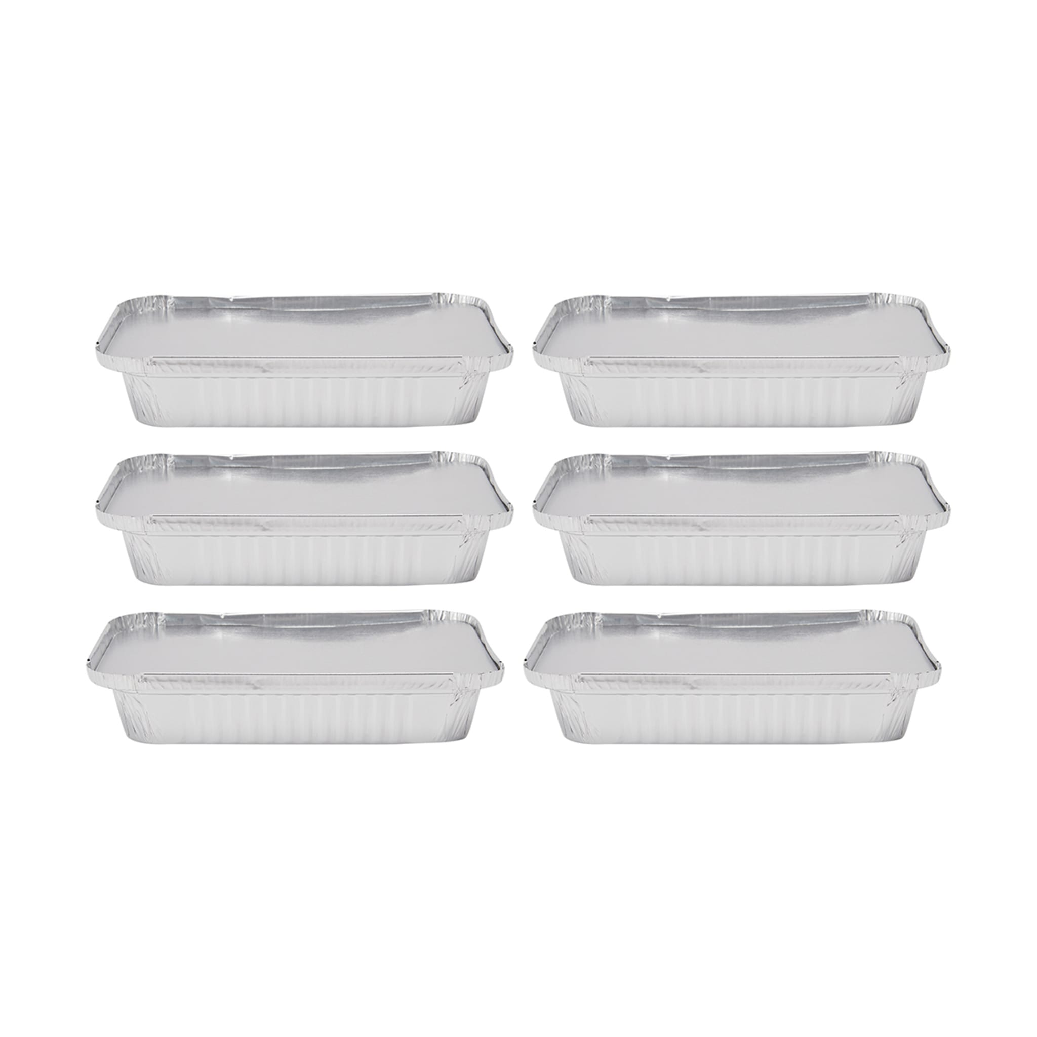 6 Pack Aluminium Baking Trays with Lids Kmart