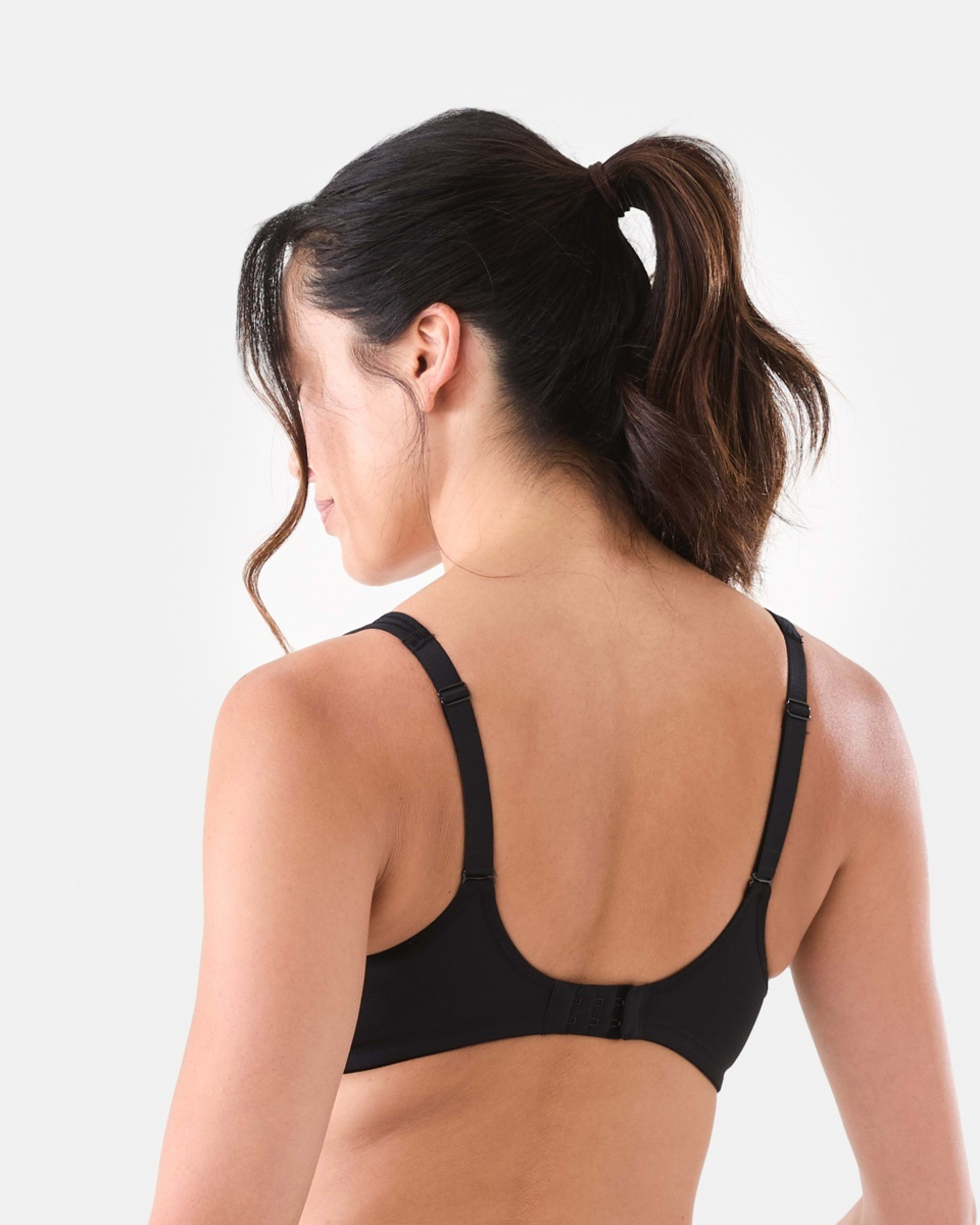 3 Cross Elastic Underwire High Support Sports Bra BLACK, 3 of 8