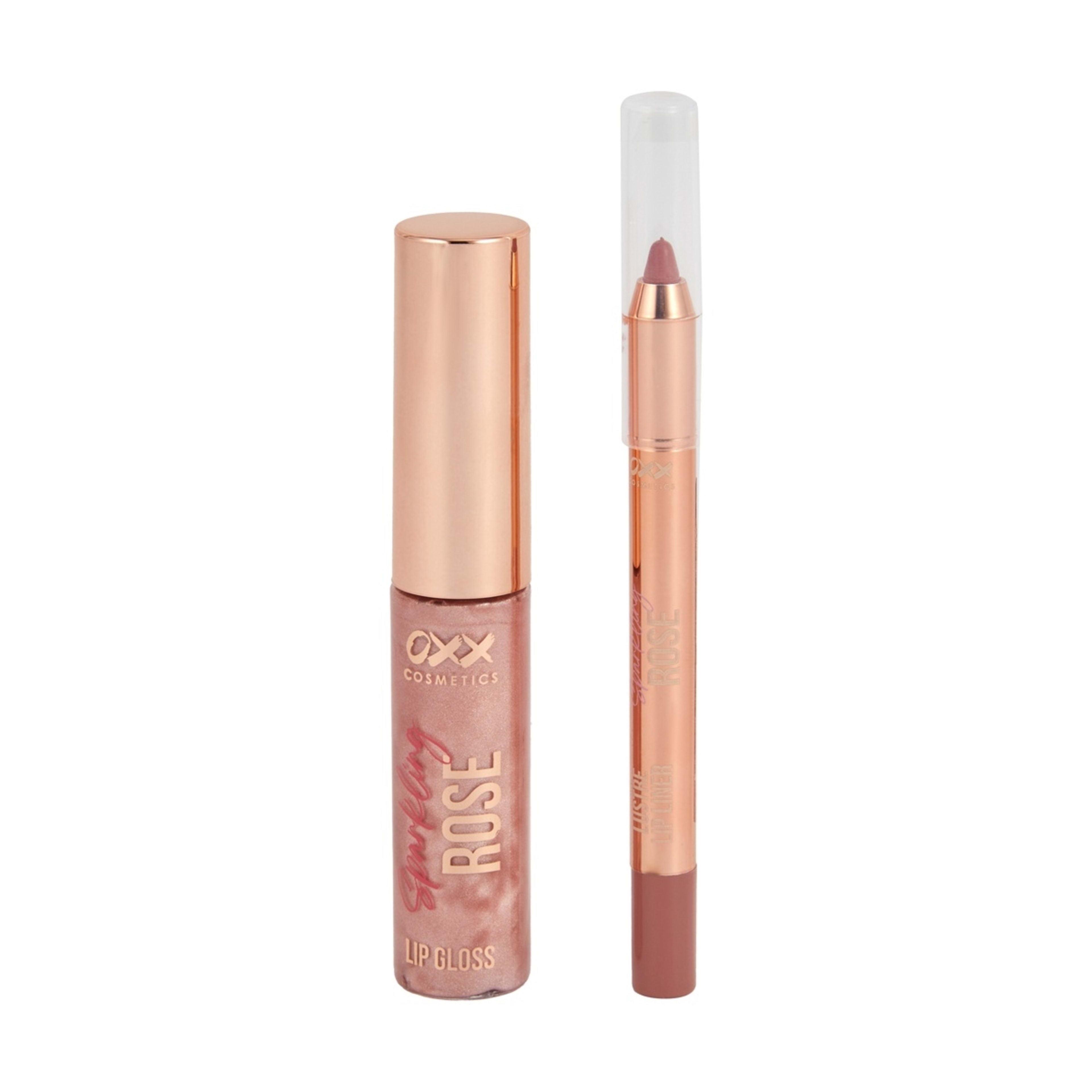 2 OXX Cosmetics Sparkling Rose Glossy Lip Duo - Pink, 2 of 7