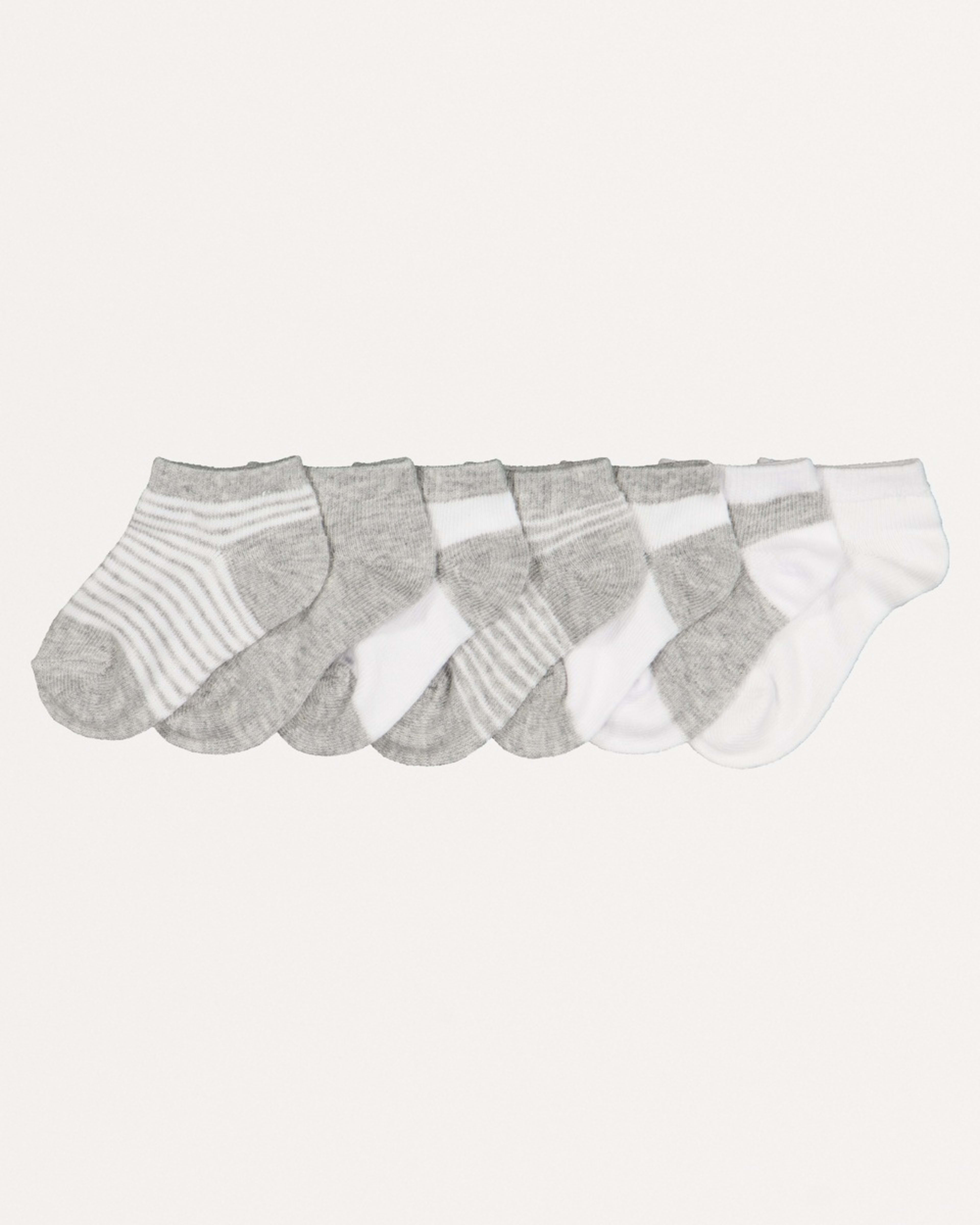 1 7 Pack Low Cut Socks Grey, 1 of 2