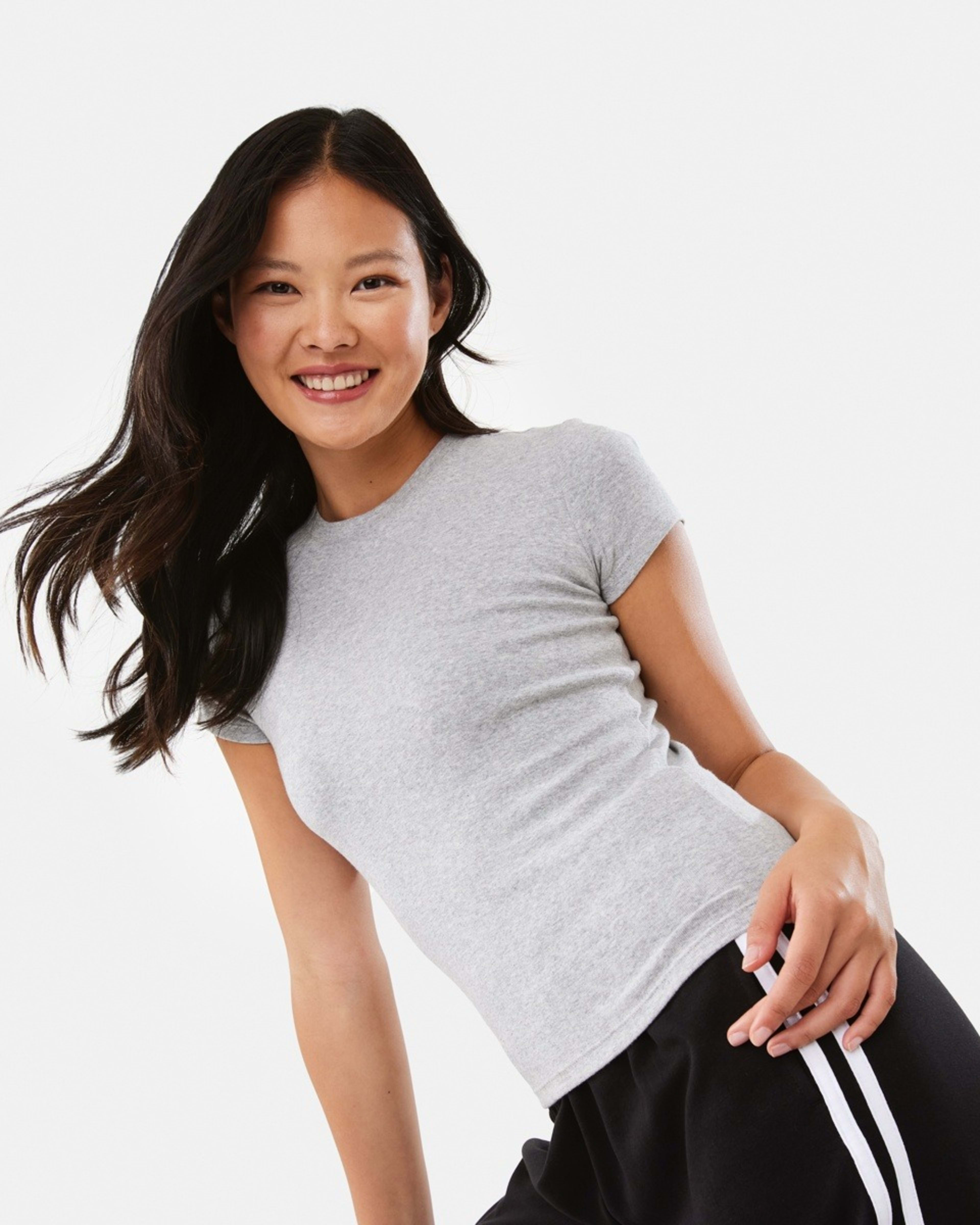 1 Short Sleeve Neat Fit T-shirt GREY MARLE