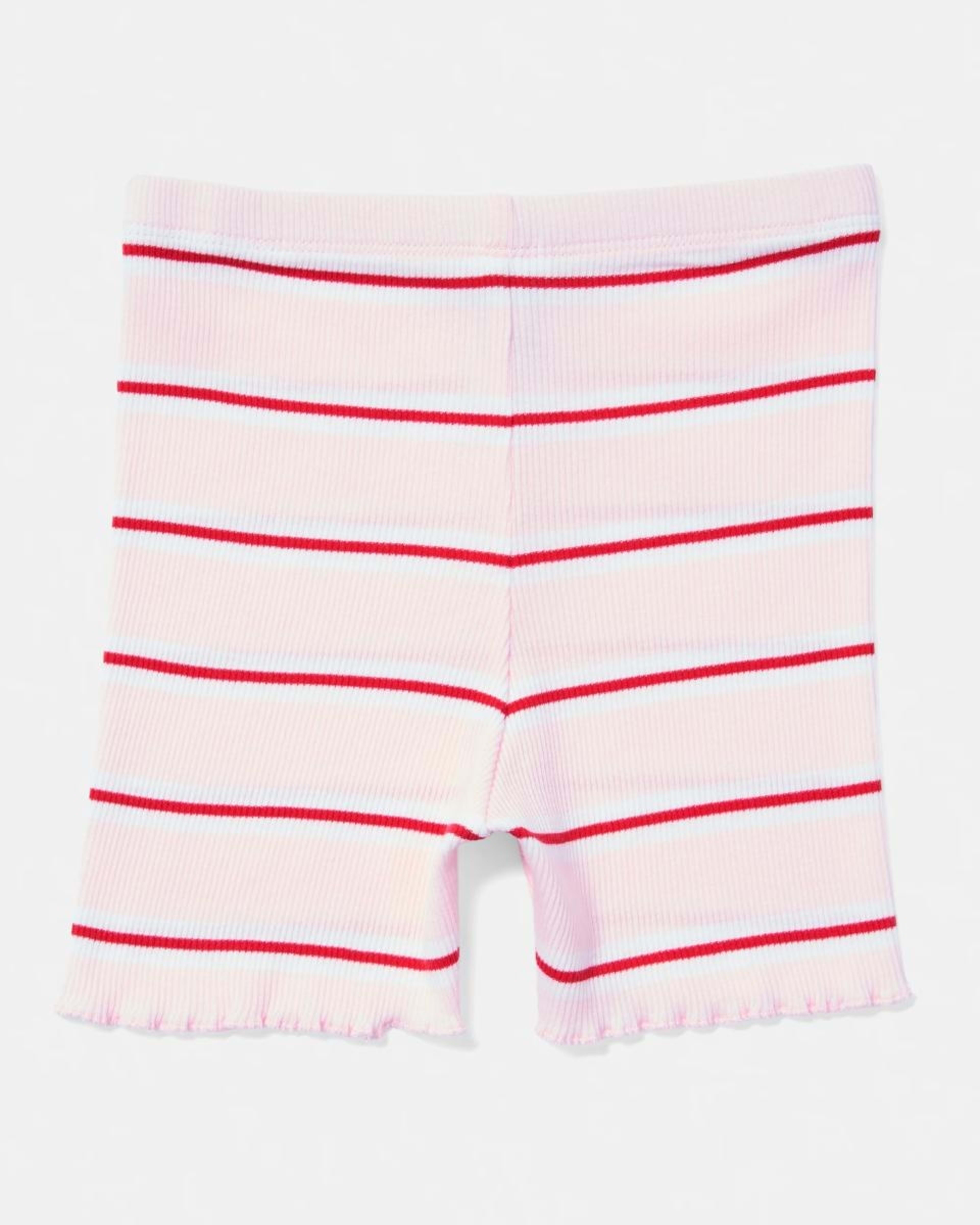 2 Printed Rib Bike Shorts Pnk Stripe, 2 of 3