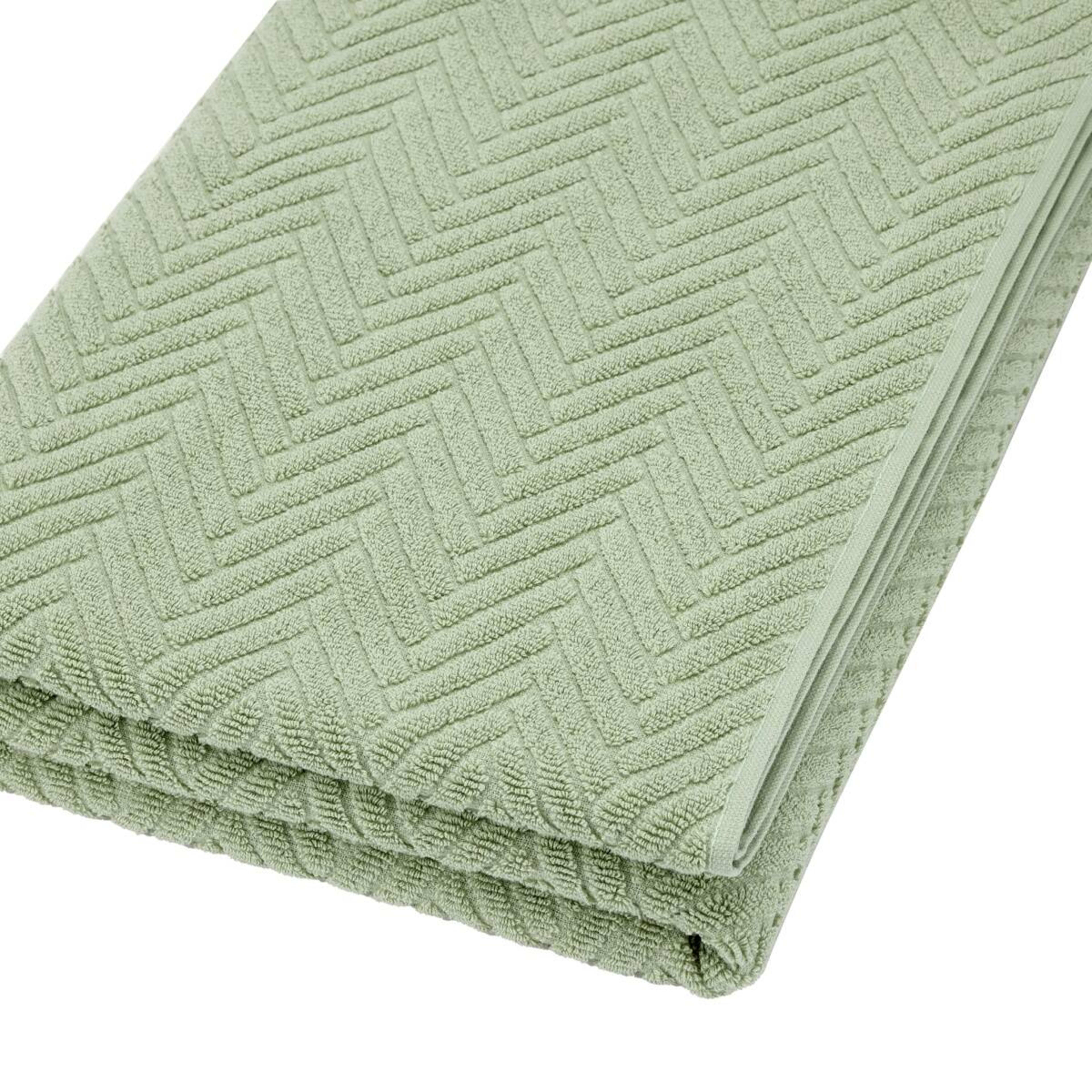 4 Cotton Chevron Mega Towel - Sage, 4 of 6