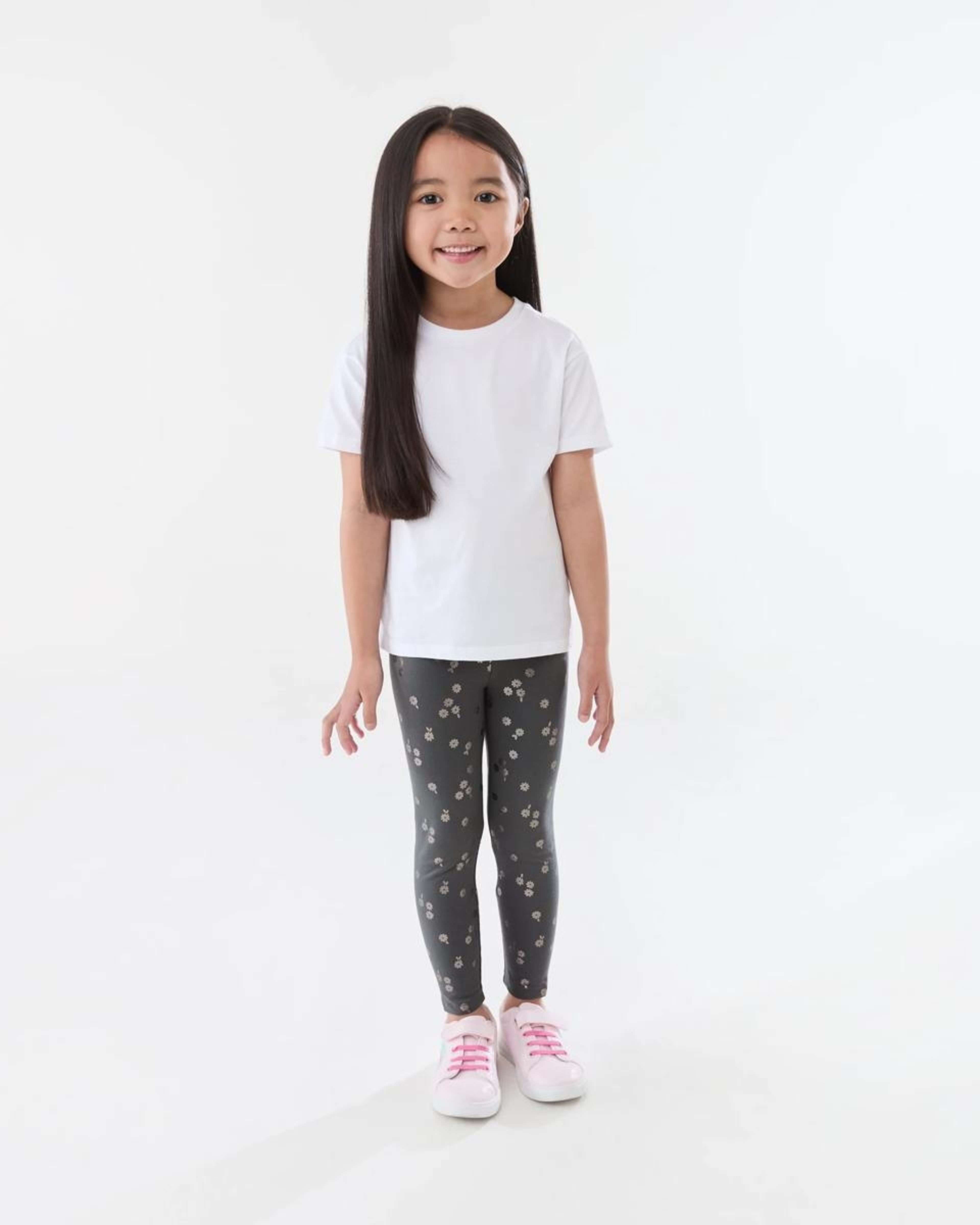 4 Foil Leggings SILVER PETALS DARK MAGNET, 4 of 5