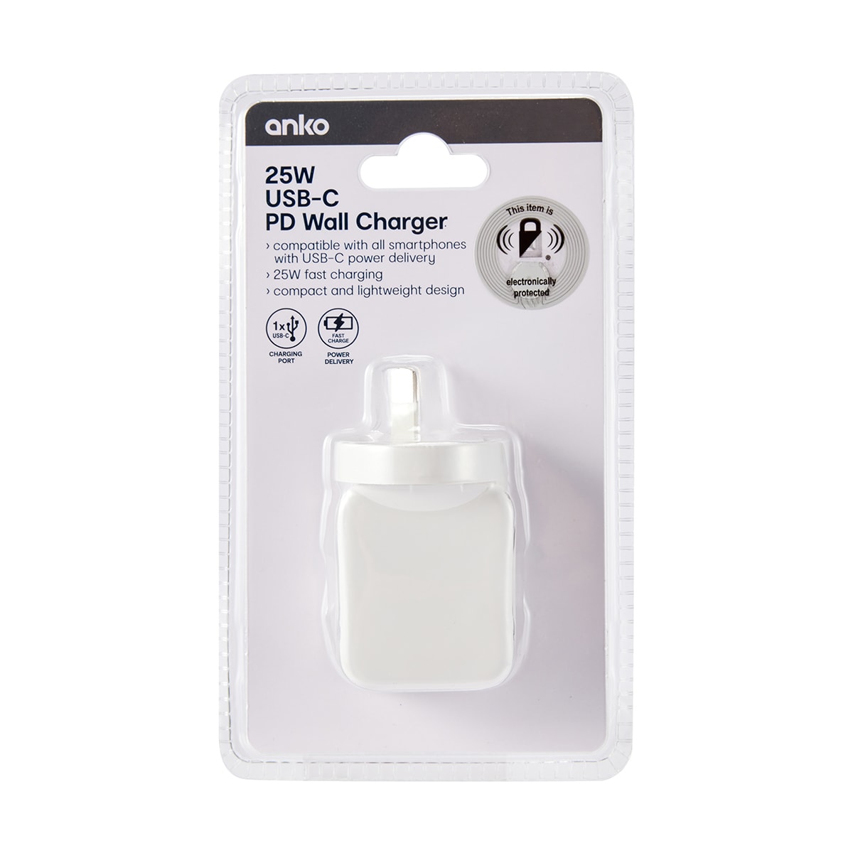 25W USBC Wall Charger White Kmart