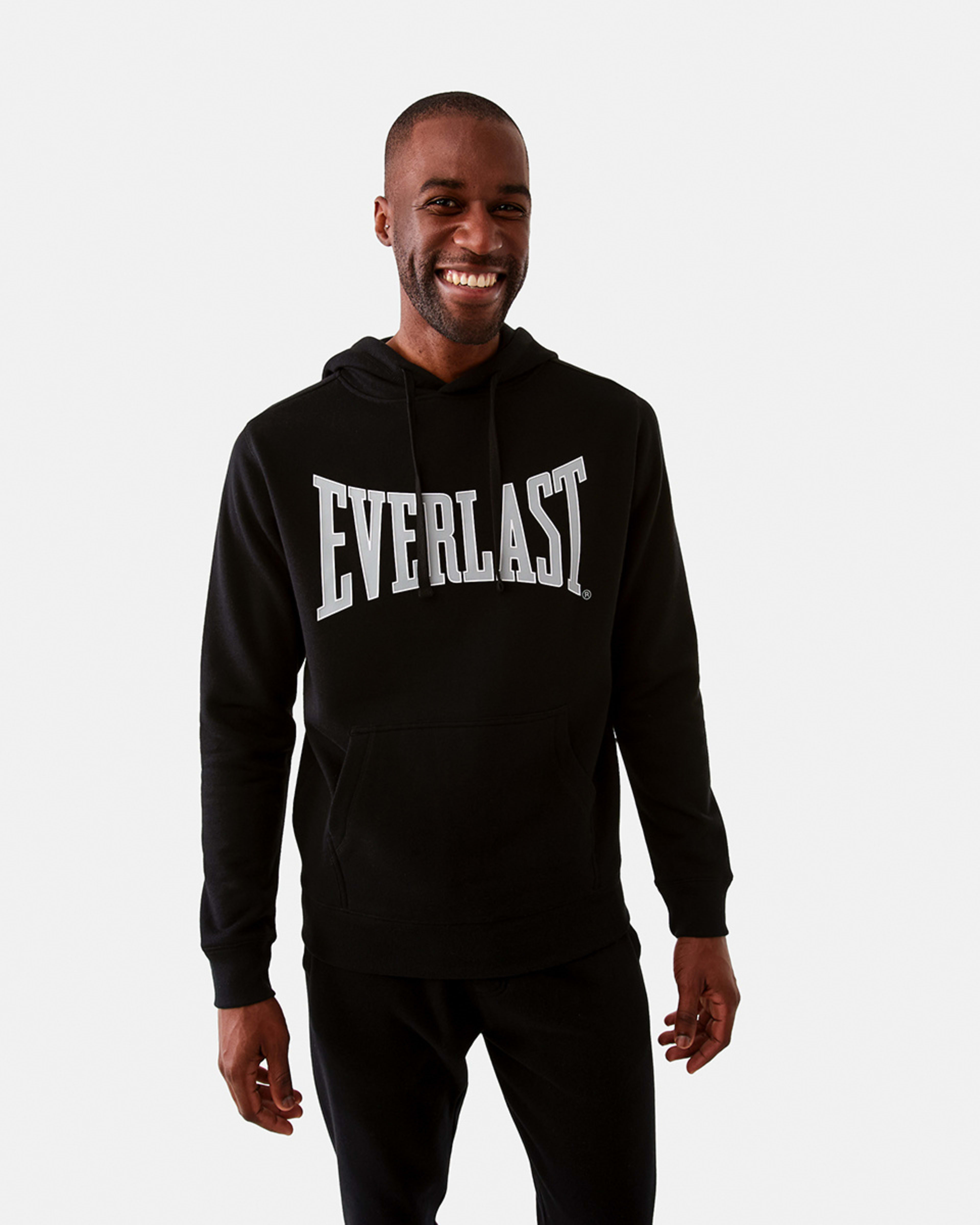 1 Everlast Mens Classic Sport Hoodie Black, 1 of 9