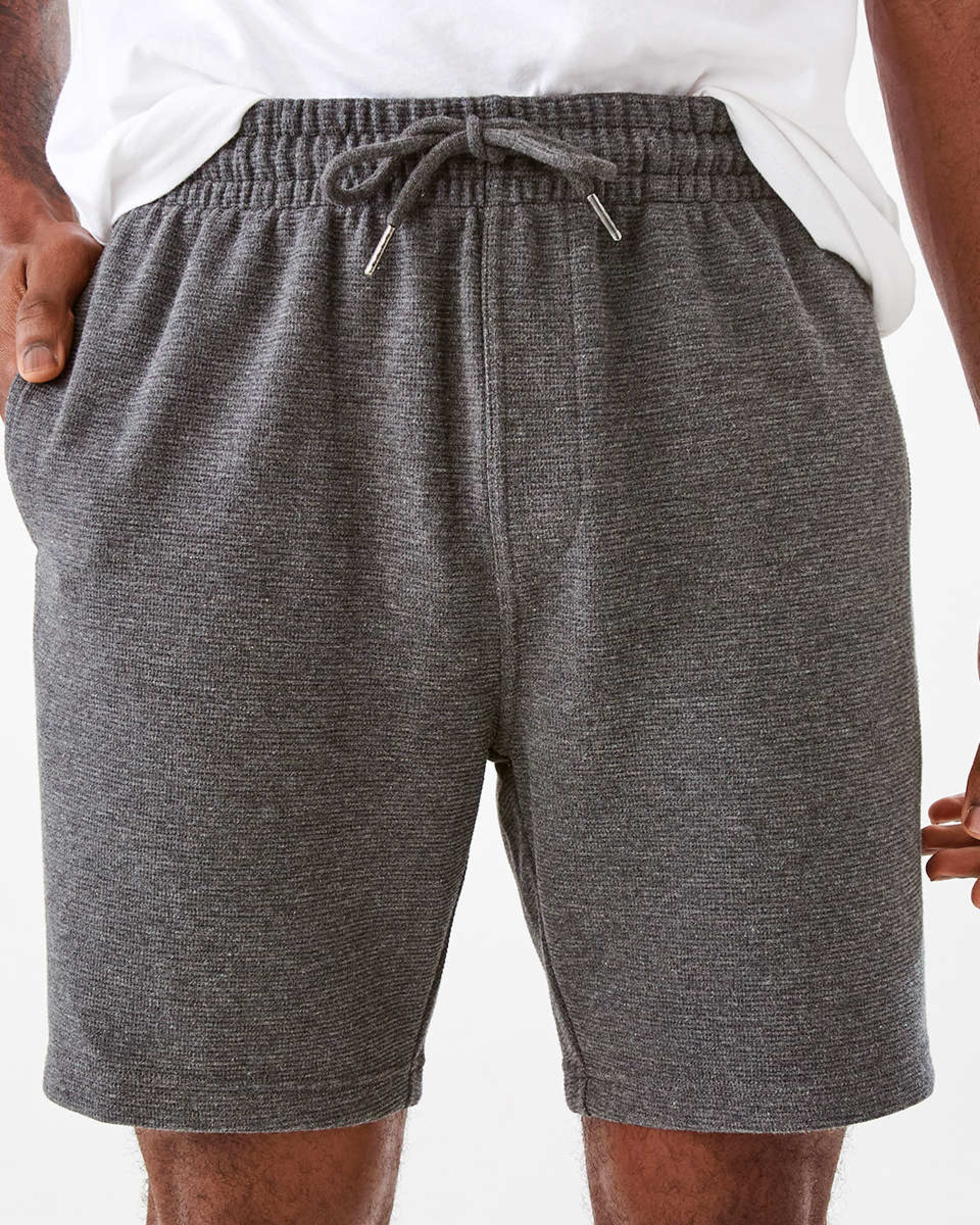 1 Textured Fleece Shorts Gry Chmrle, 1 of 6