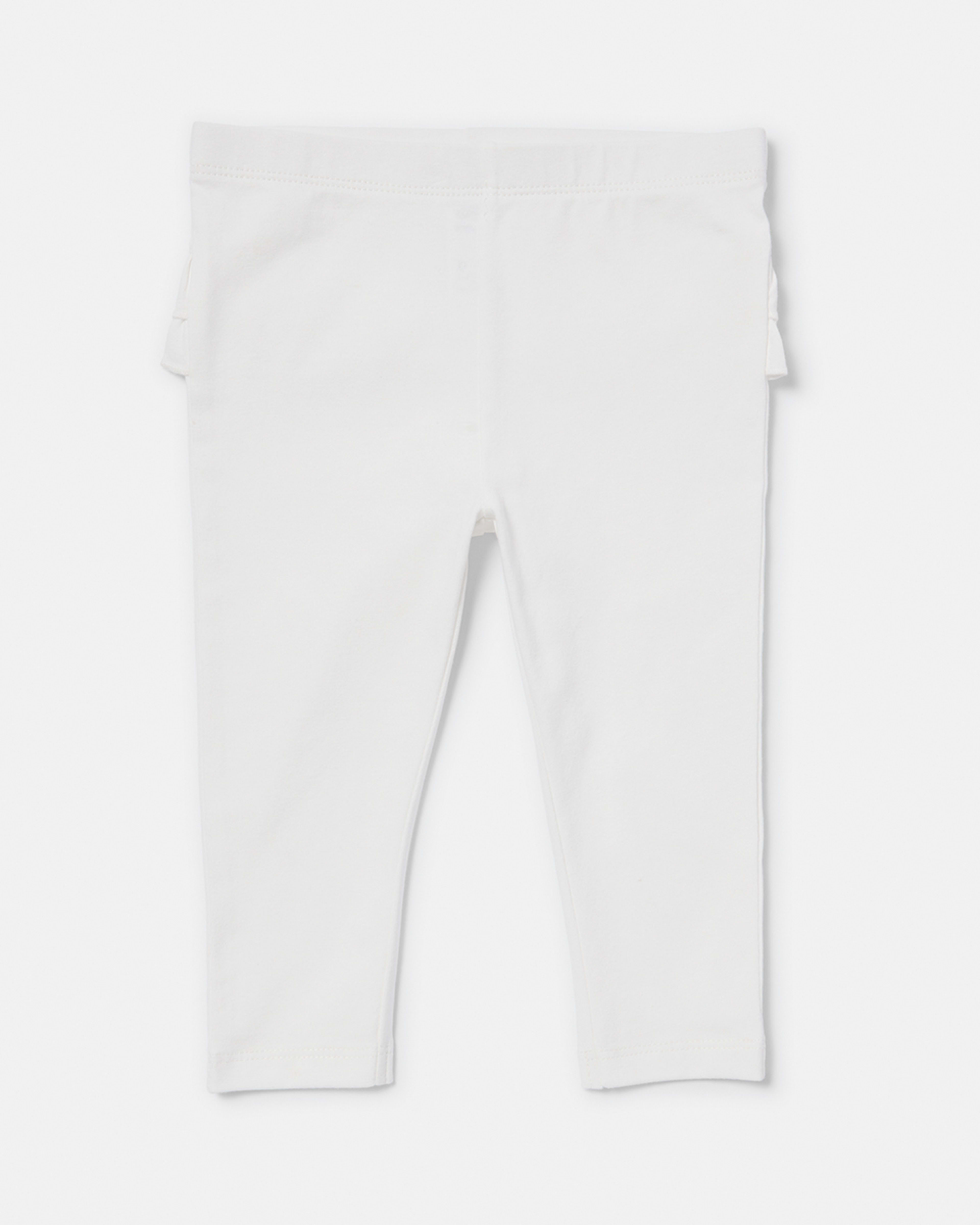 2 Frill Back Leggings Cream C, 2 of 3