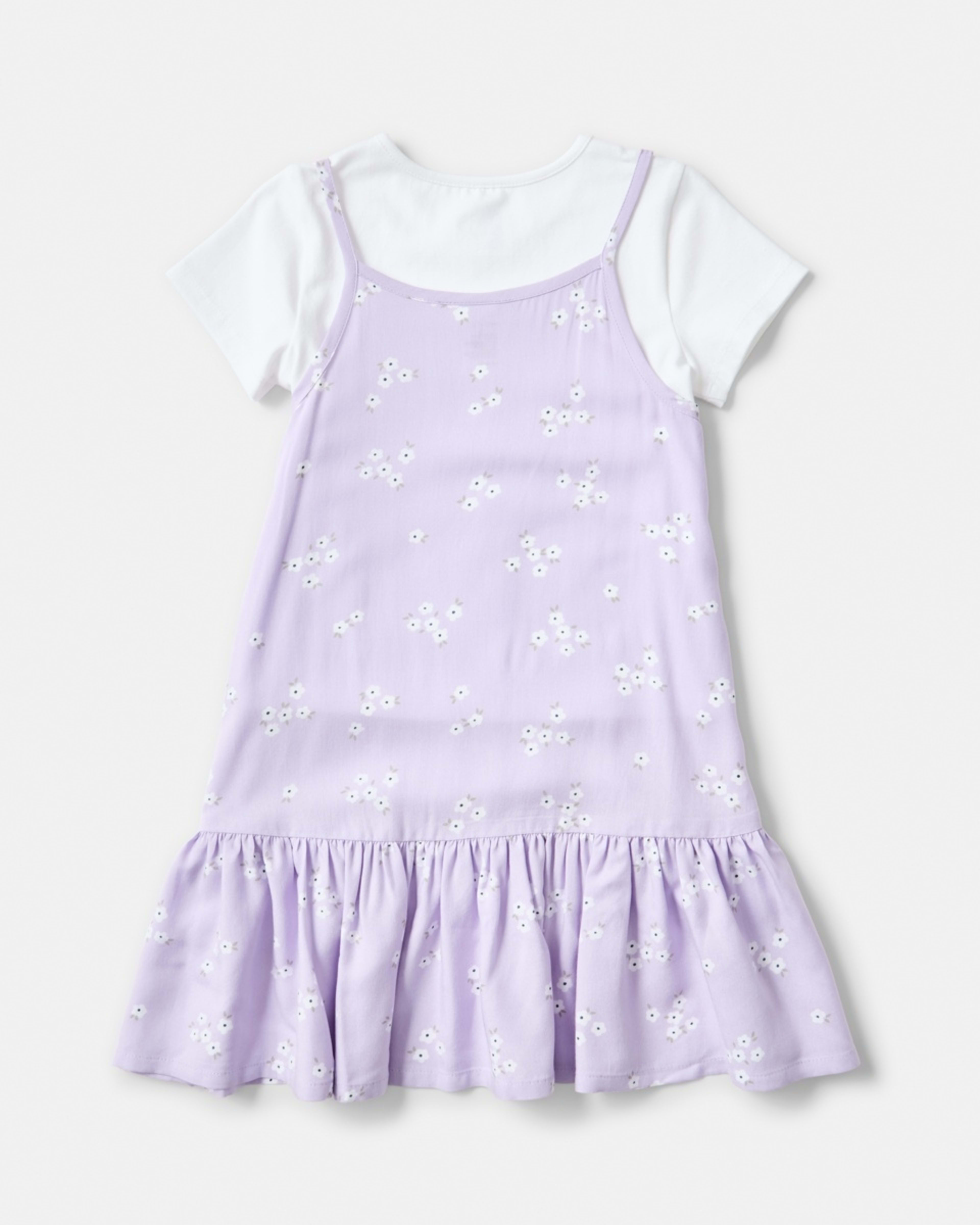 7 2 Piece T-shirt and Dress Set Pur Floral, 7 of 7