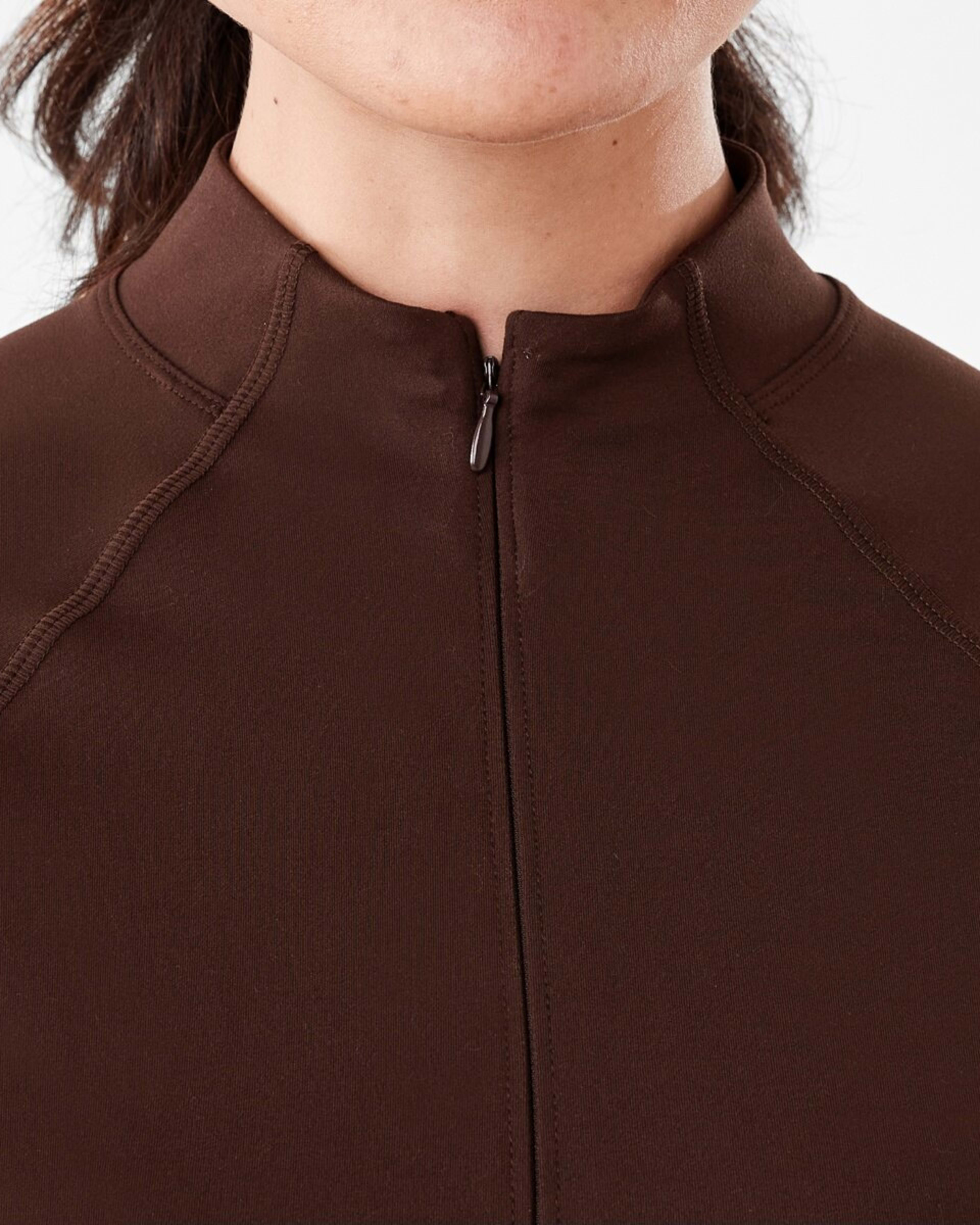 5 Active Womens Long Sleeve 1/4 Zip Ultrasoft Top Chocdream, 5 of 5