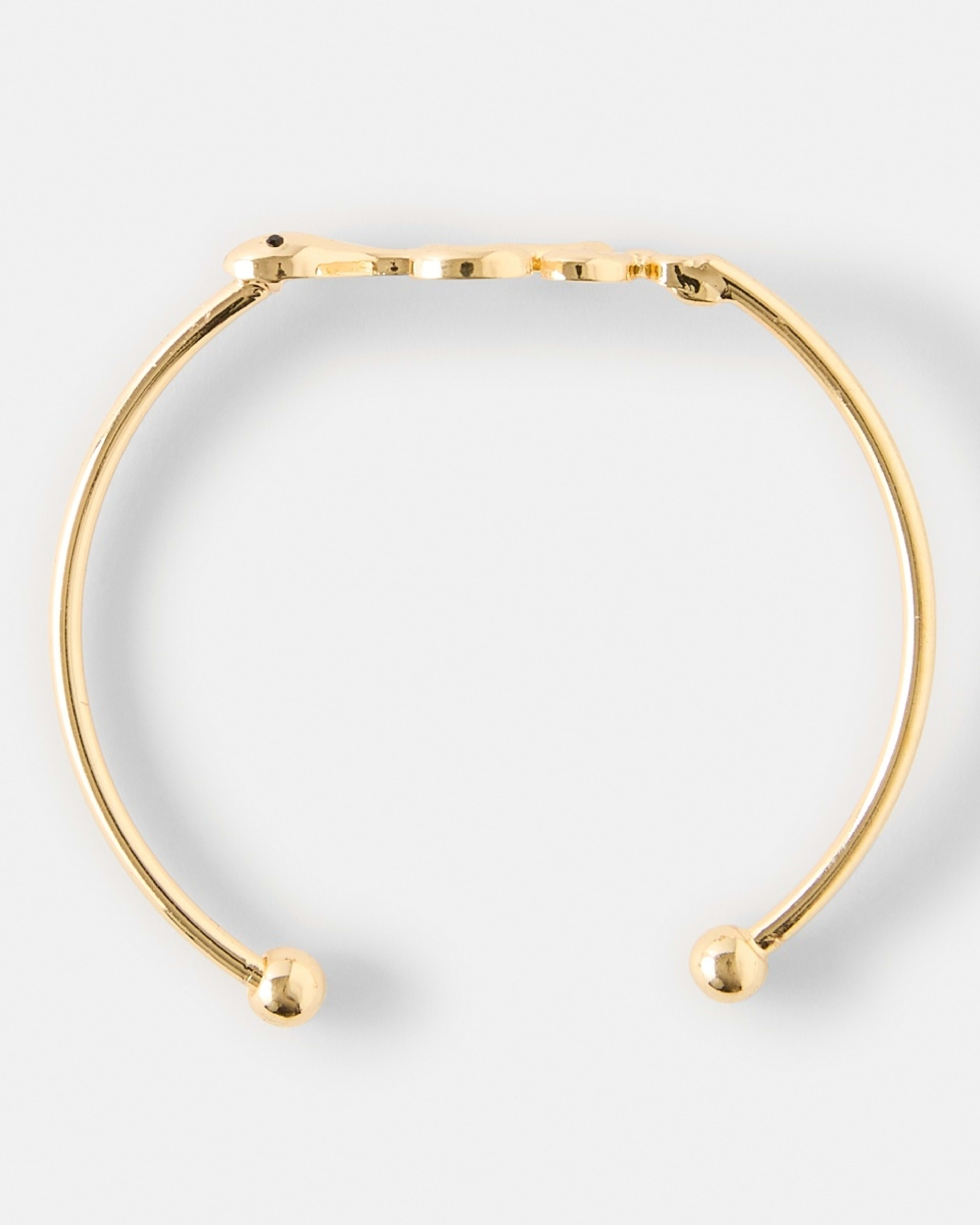 2 Snake Cuff Bracelet - Gold Tone Gold, 2 of 4