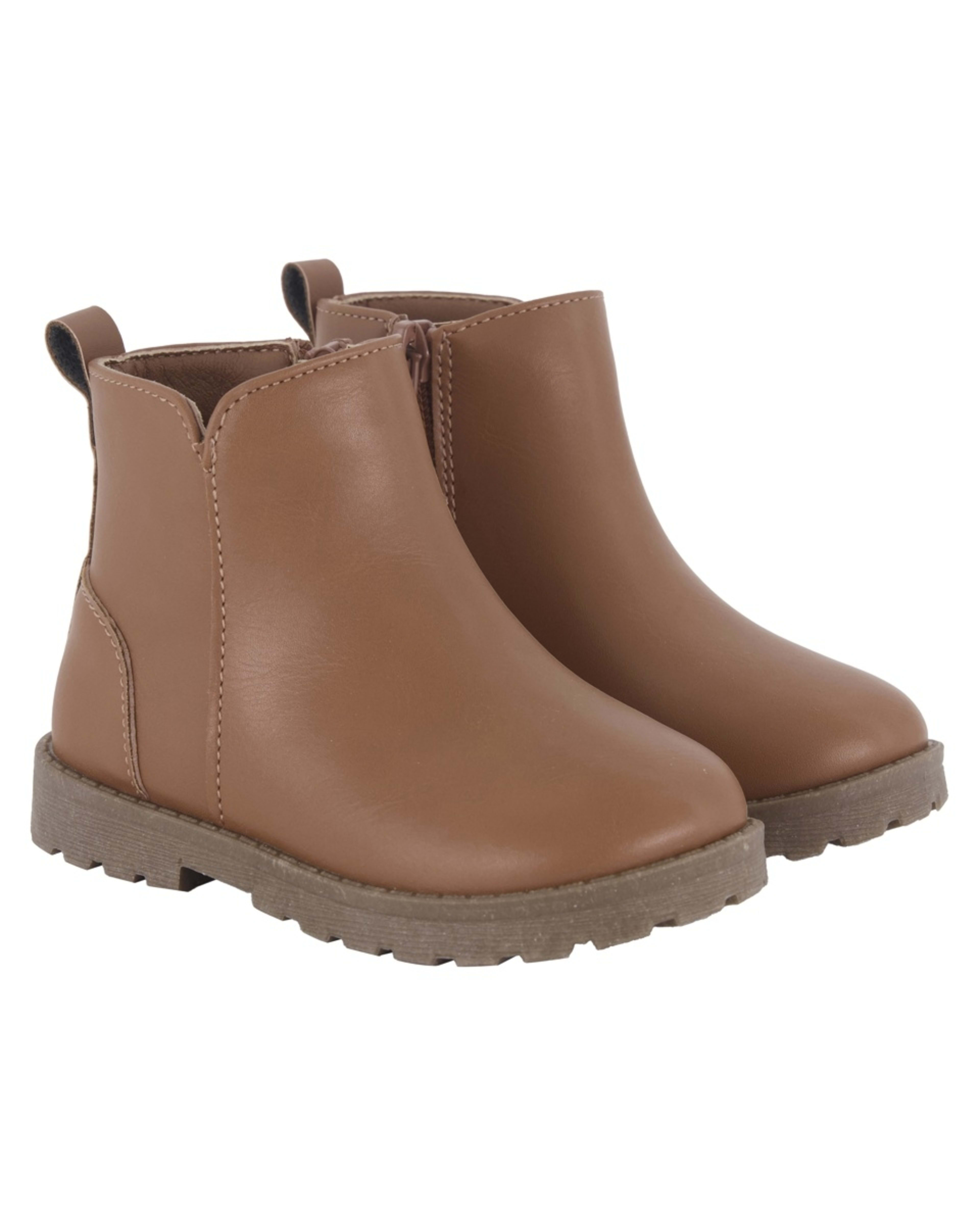 4 Junior Gusset Boots Brown Tan, 4 of 4