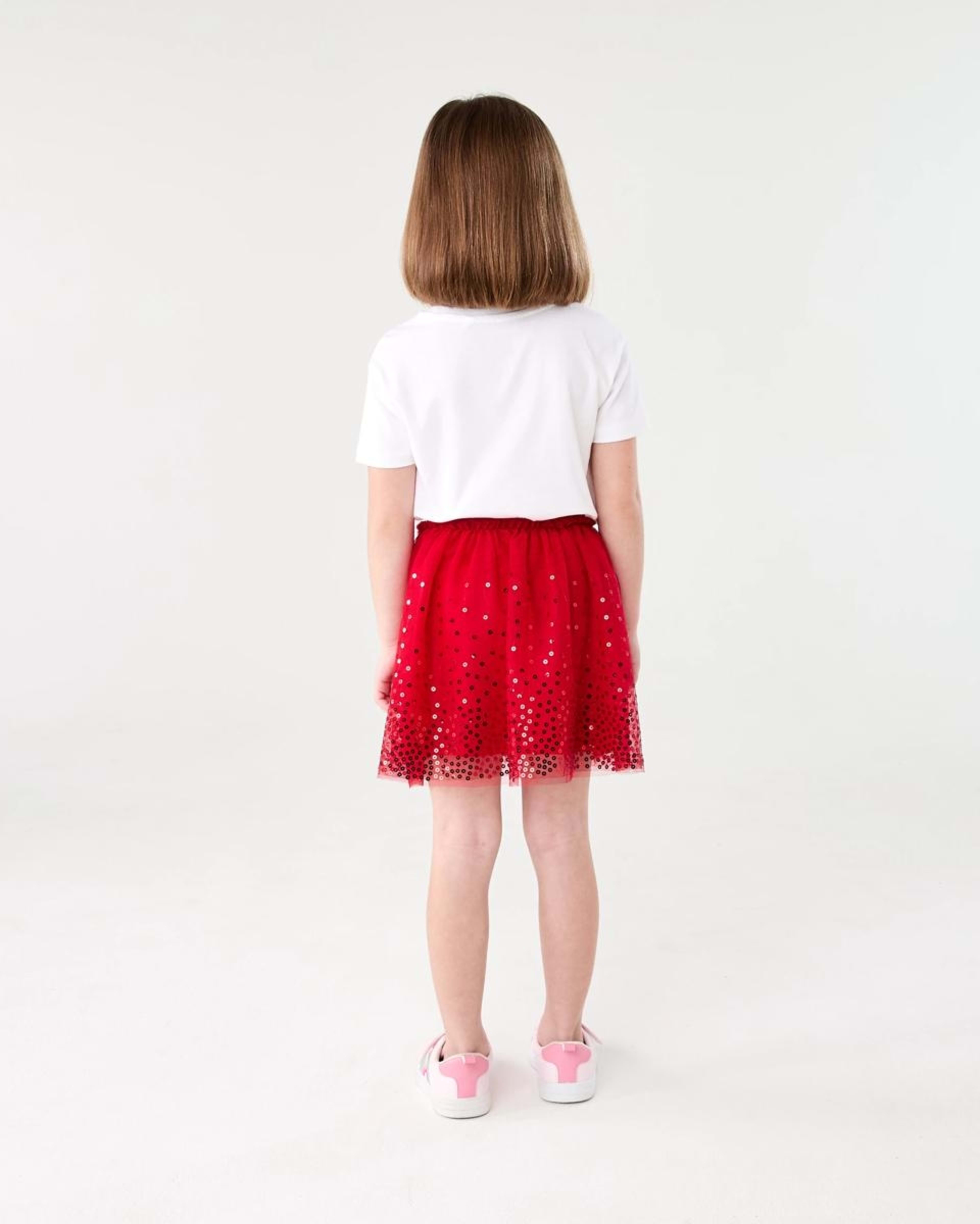 7 Christmas Sequin Tutu Skirt Strawberry, 7 of 7