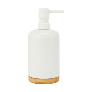 White and Bamboo Soap Dispenser - Kmart NZ