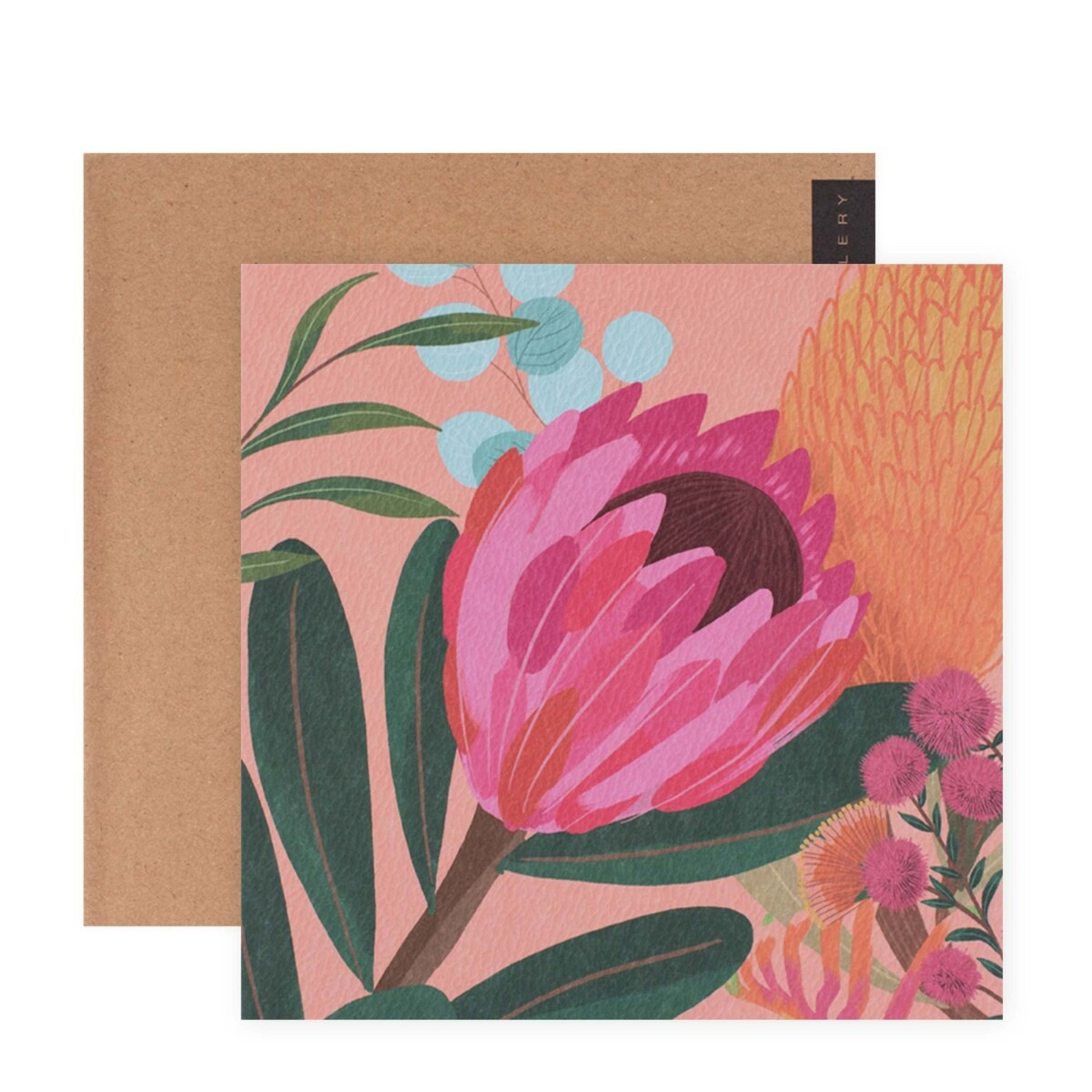 1 Hallmark x Christie Williams Gallery Blank Greeting Card - Pink Ice Protea