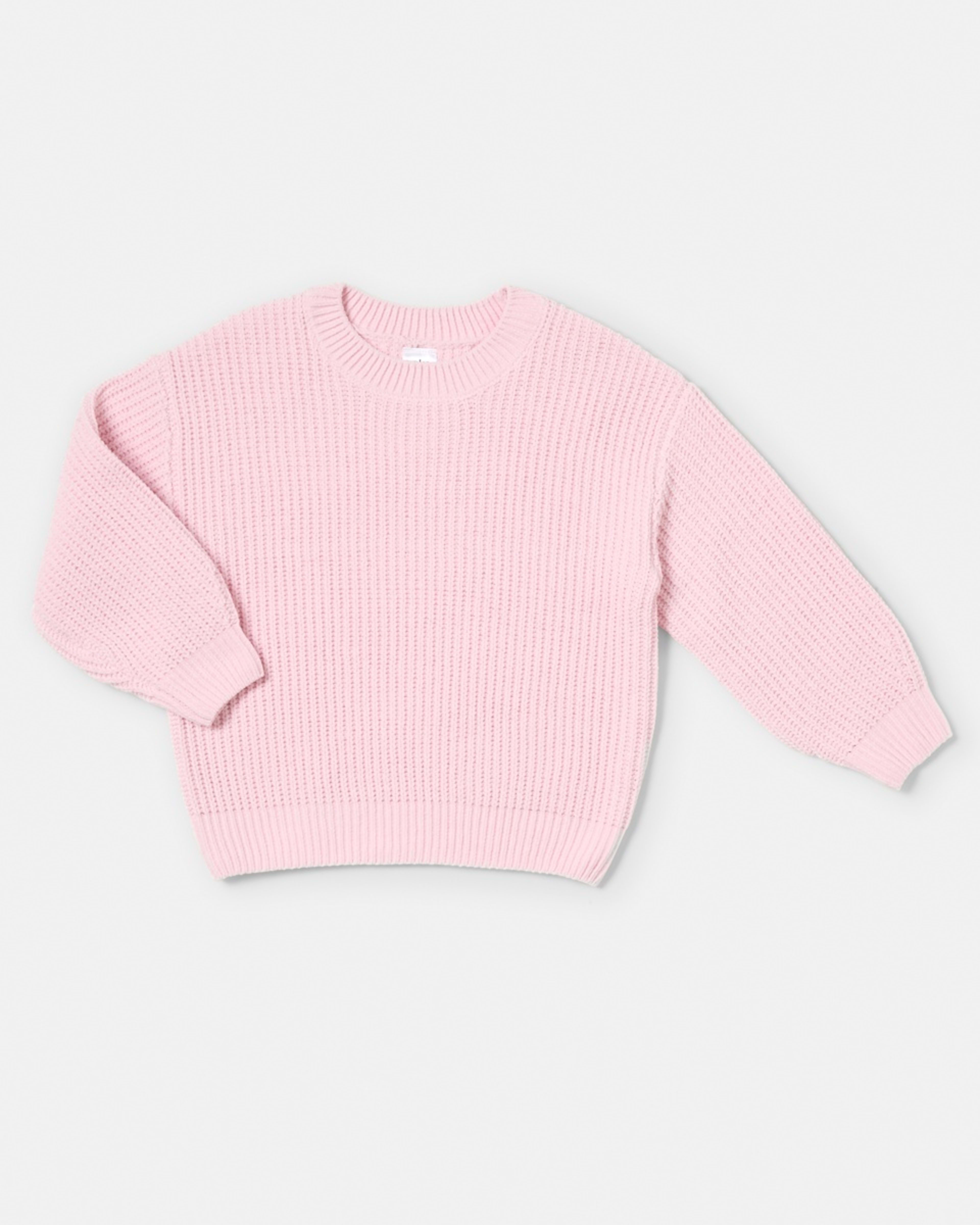 7 Chenille Knit Sweater Pearl Pink, 7 of 8