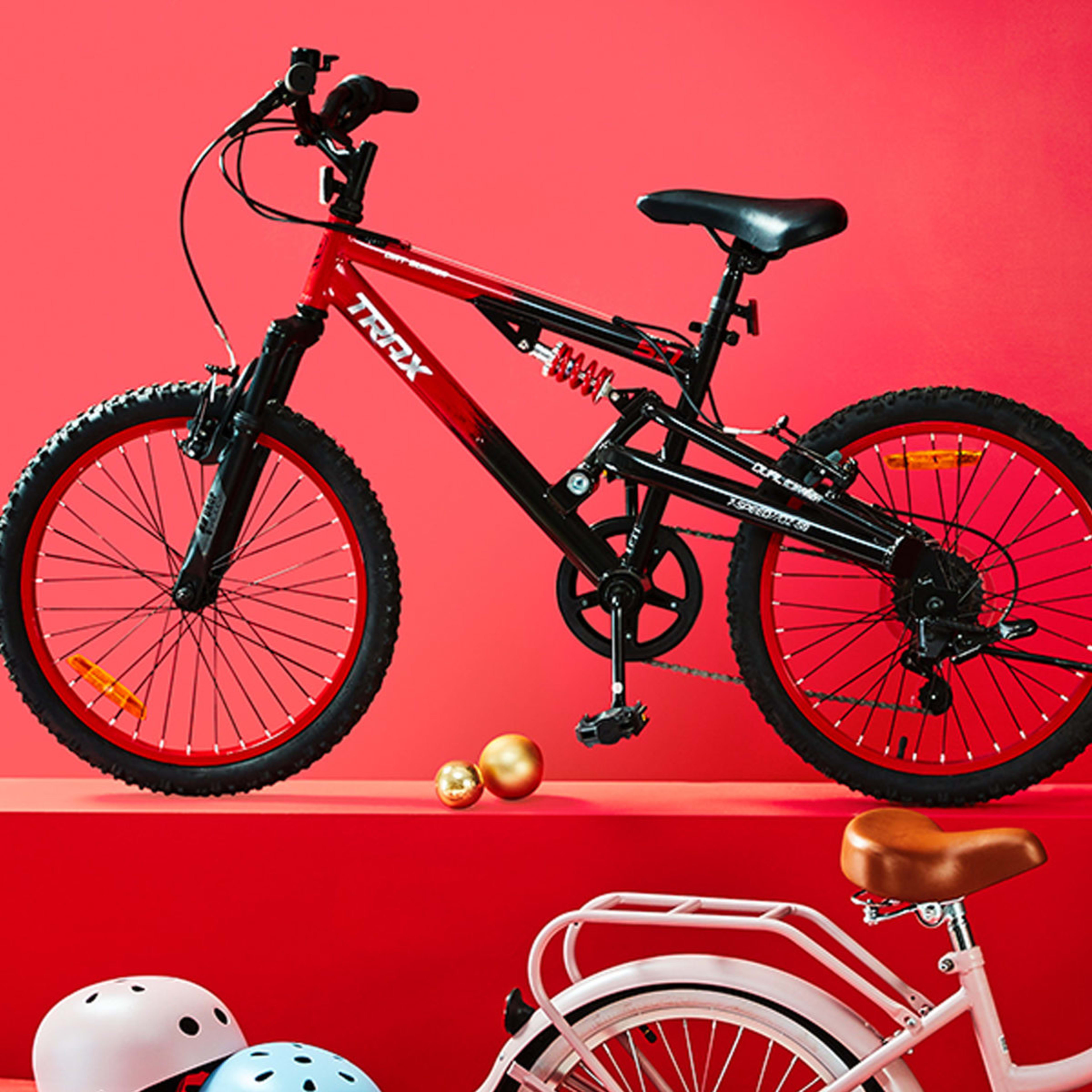 trax dual suspension bike