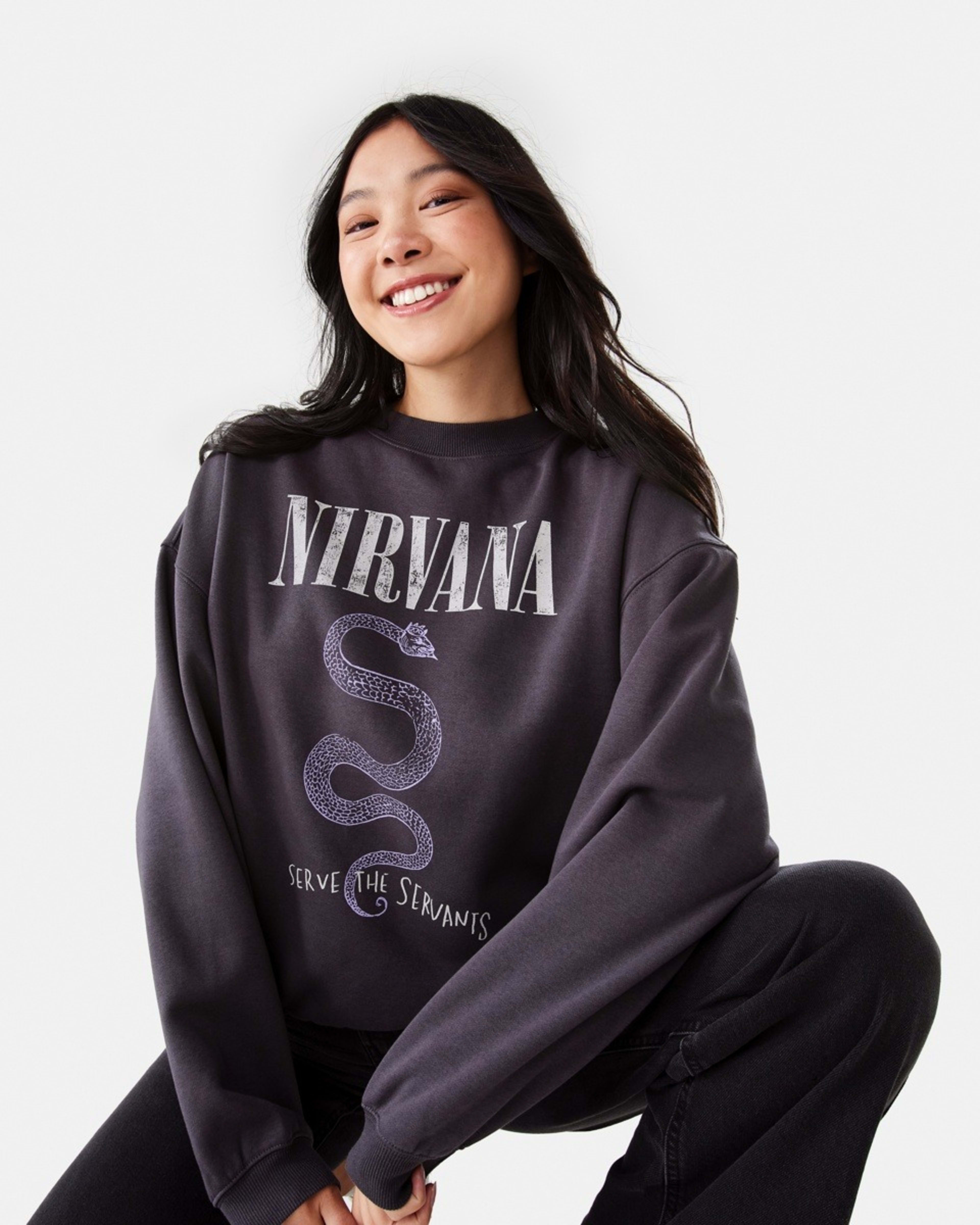 7 Long Sleeve Nirvana License Sweatshirt NIRVANA SNAKE, 7 of 8