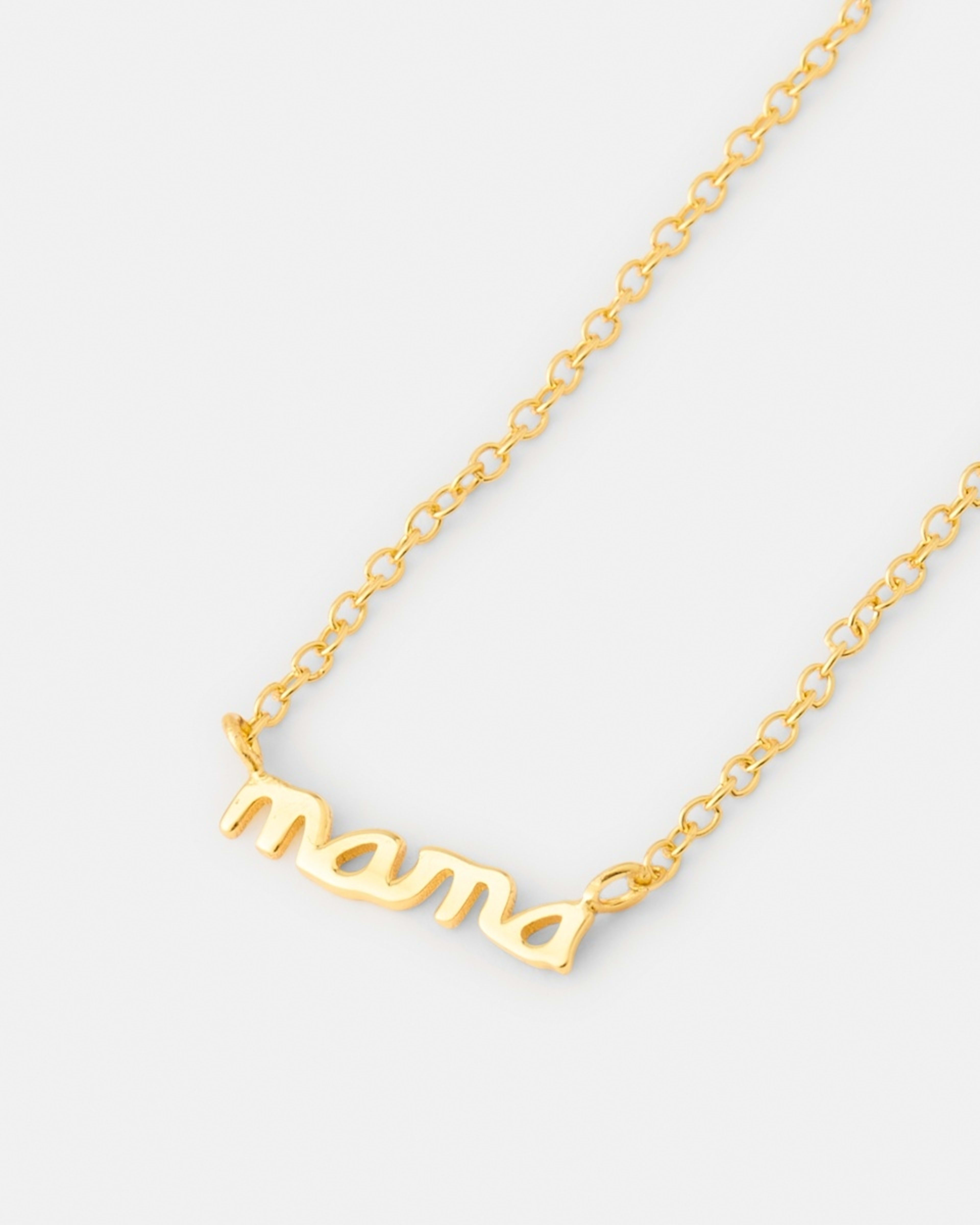 1 Mother's Day Gold Plated Sterling Silver 'Mama' Necklace Gold