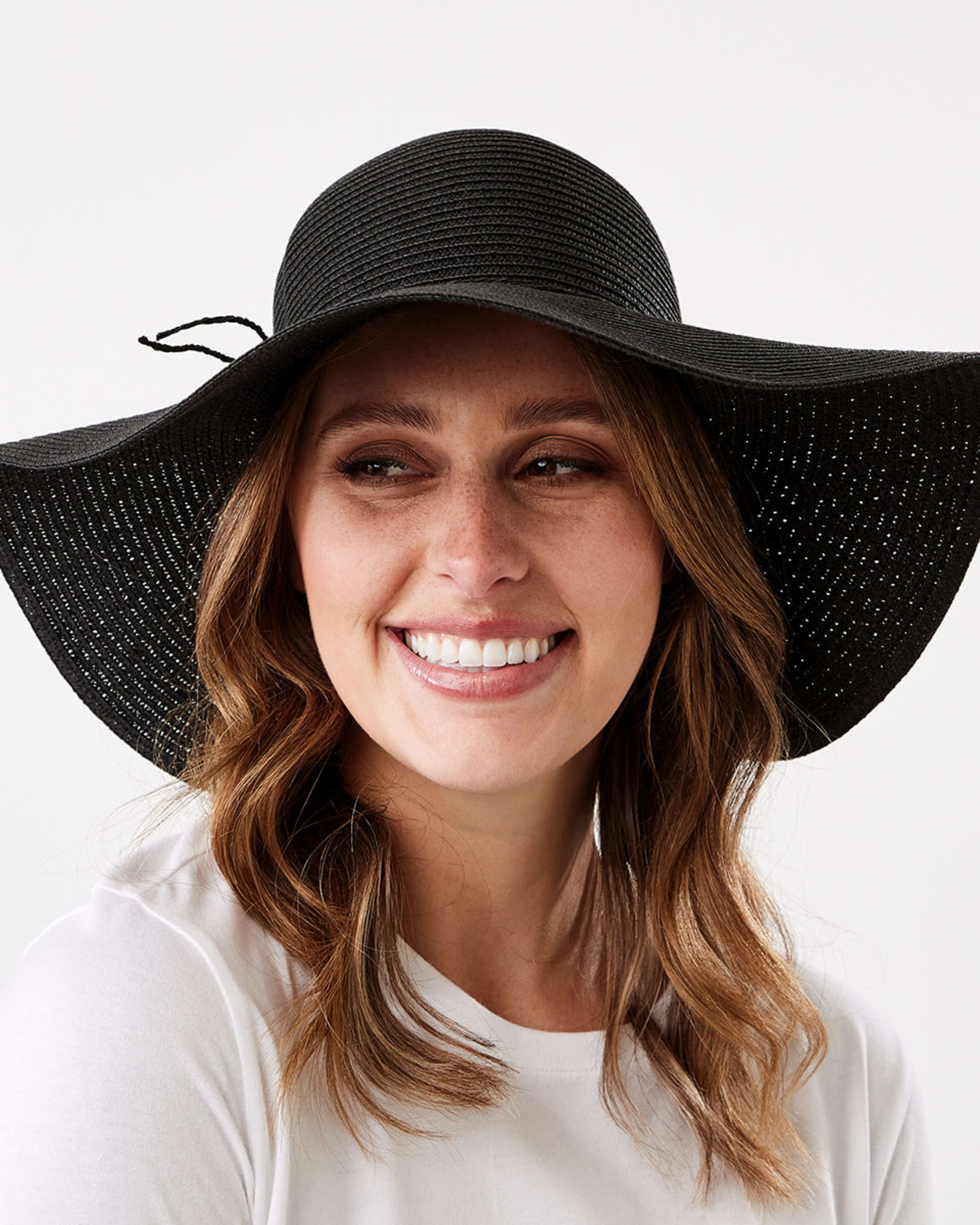 4 Basic Wide Brim Hat Black, 4 of 5
