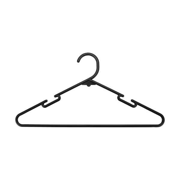 12 Pack Plastic Hangers - Black