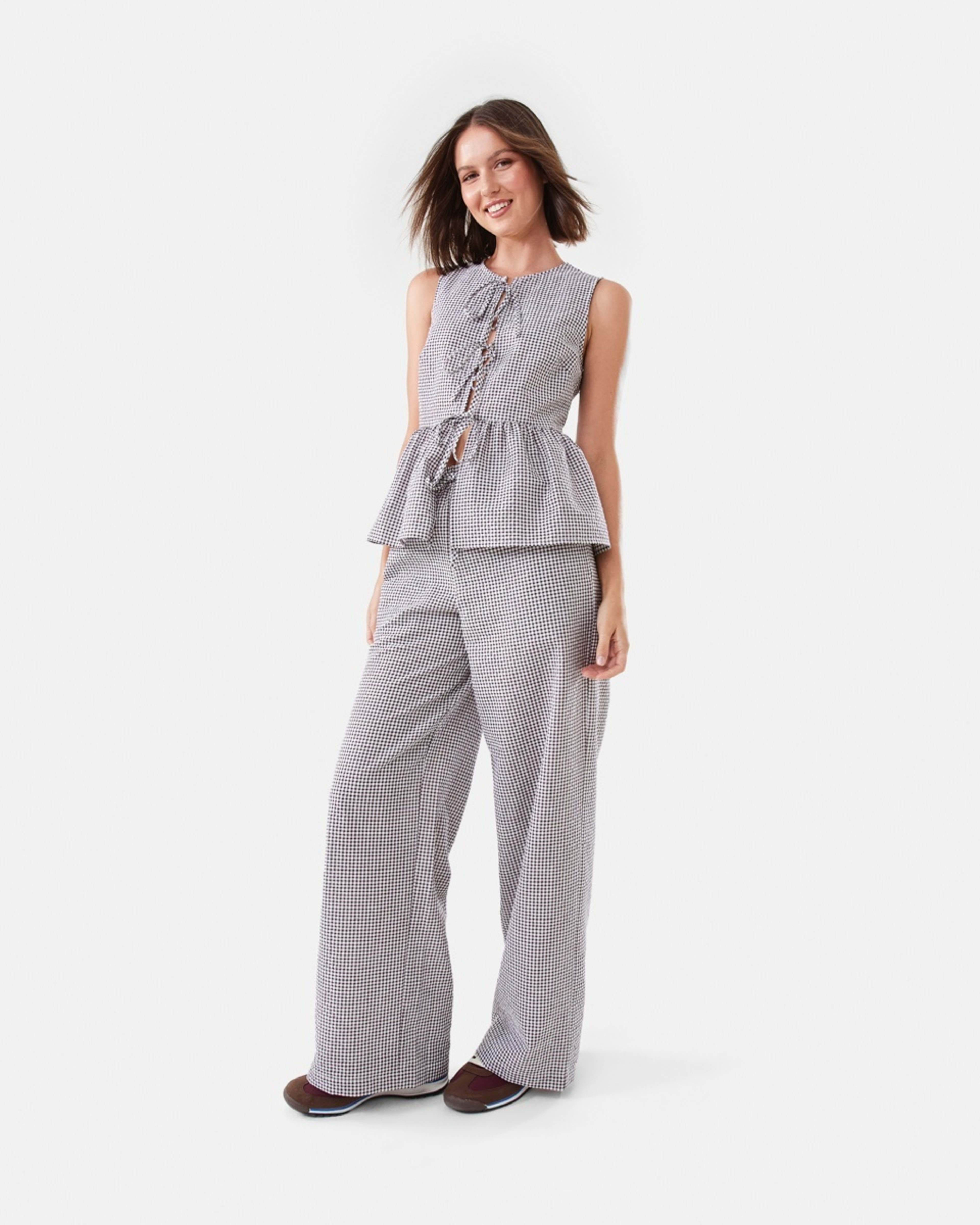 3 Seersucker Pants Brwn Ging, 3 of 6