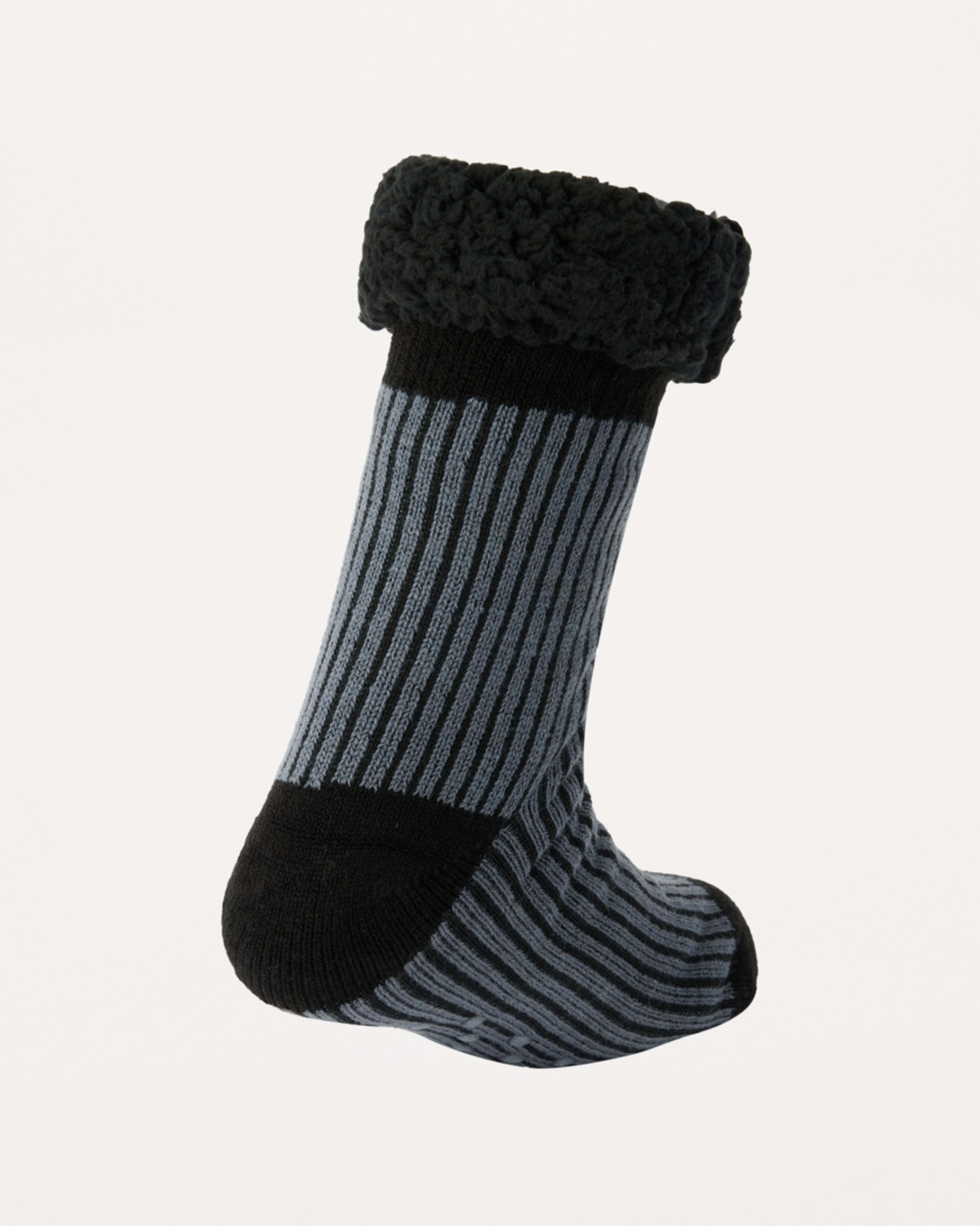 2 Sherpa Lined Home Socks Ombre Rib Sock, 2 of 3