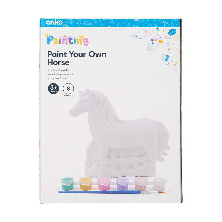 8 Piece Paint Your Own Horse Kmart