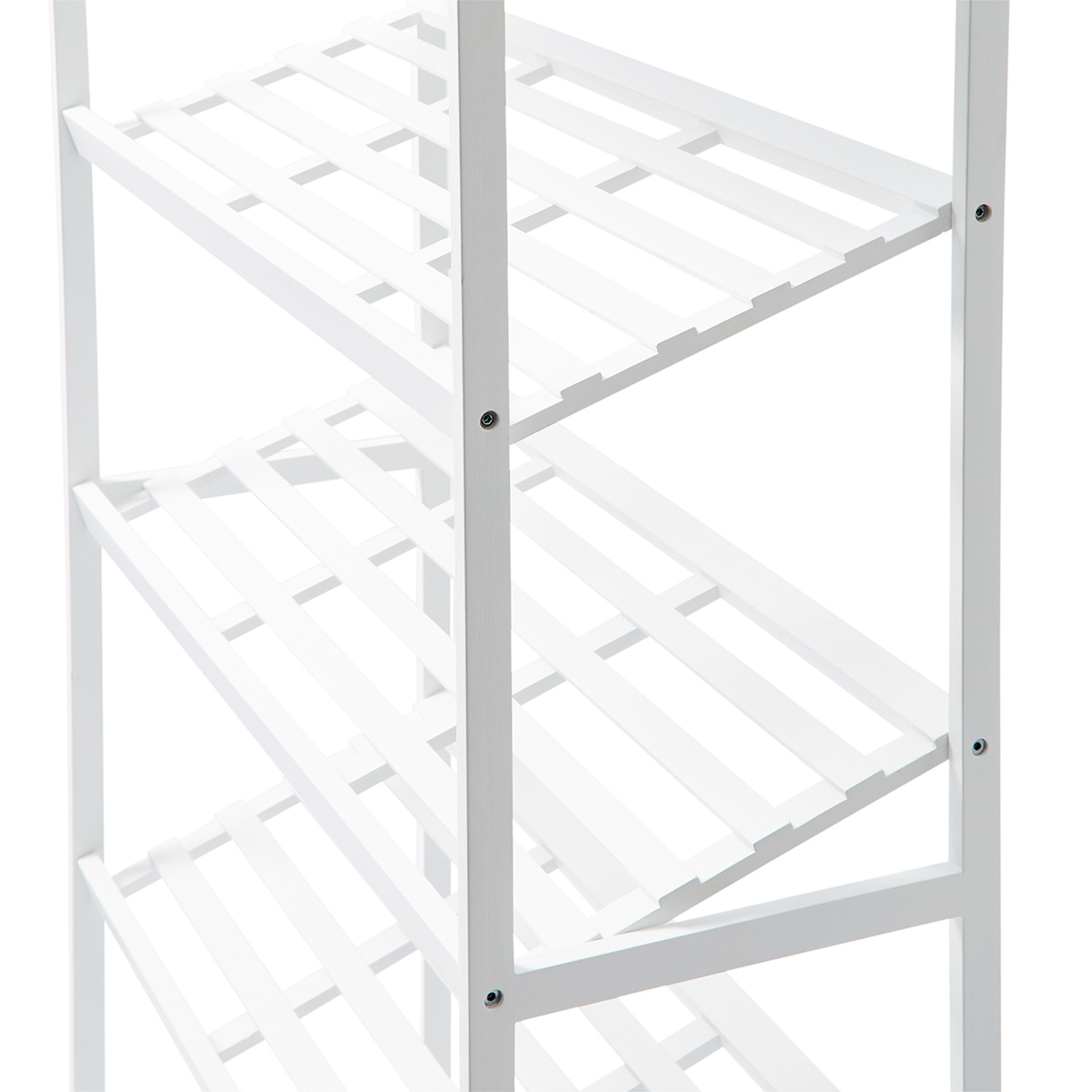 8 5 Tier White Bamboo Shoe Rack, 8 of 9