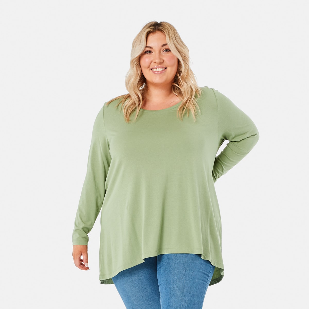 Curve Long Sleeve Swing Top - Kmart