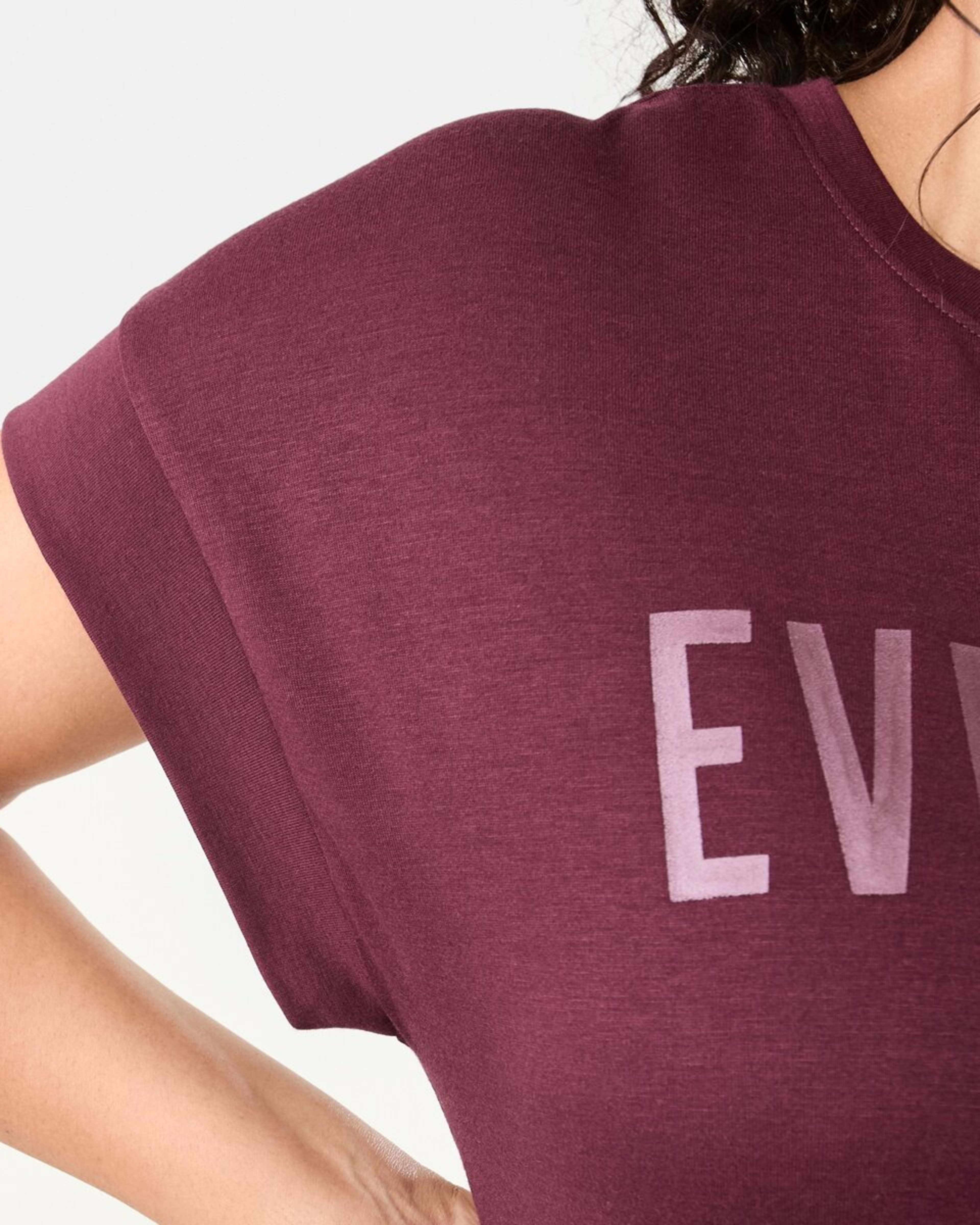 6 Everlast Womens Relaxed Long T-shirt Cherry, 6 of 7